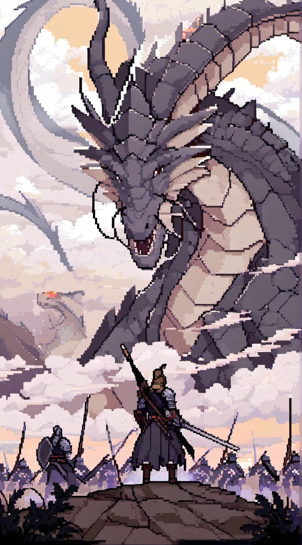 ai character: Dragon battle background