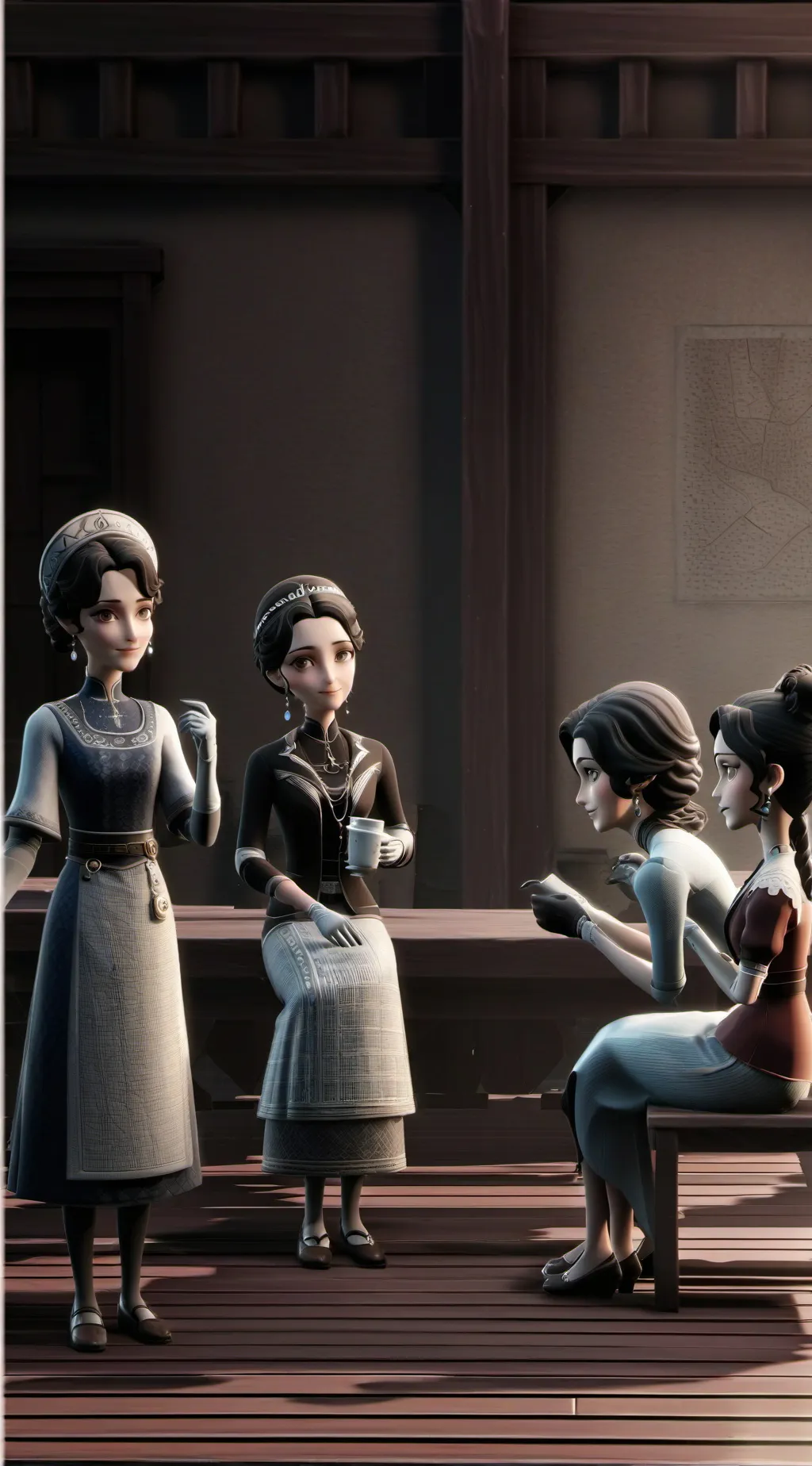 ai character: Mother's group. background