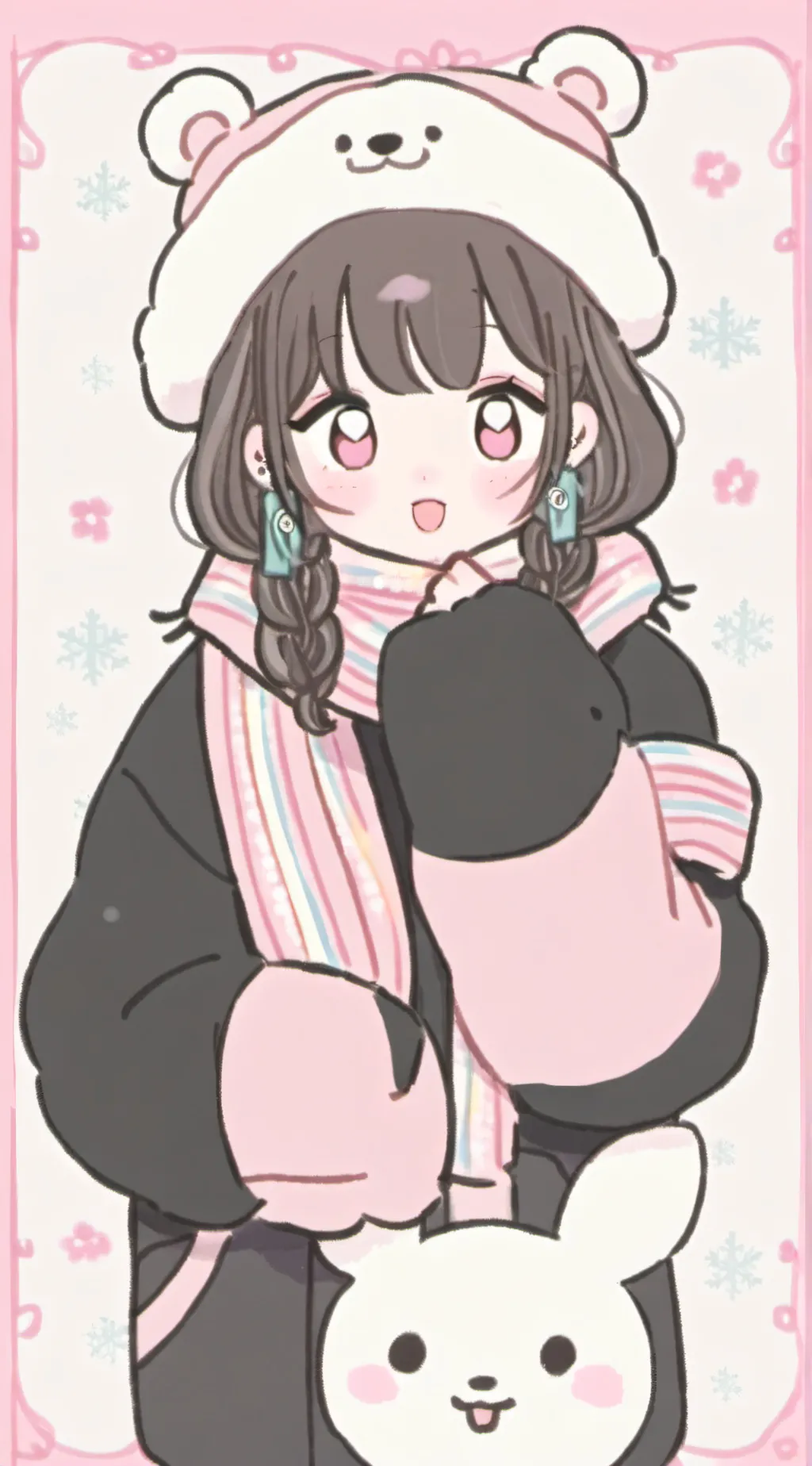 ai character: hh chrismas background
