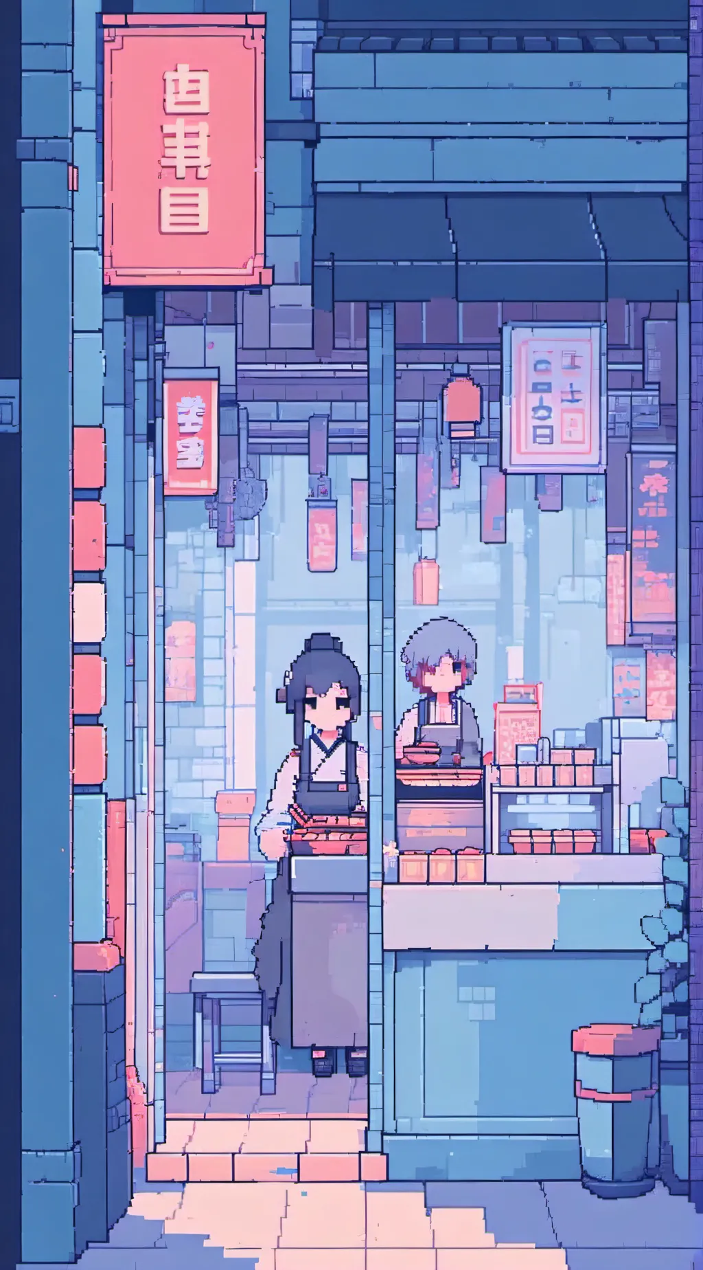 ai character: Ramen shop background