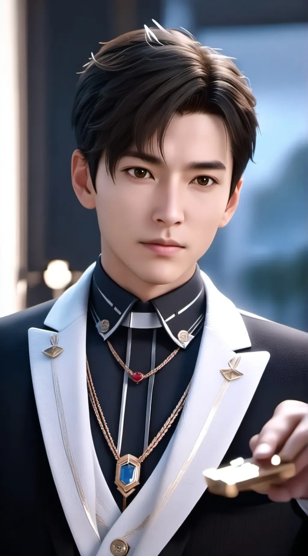 ai character: Kim jin woo  background