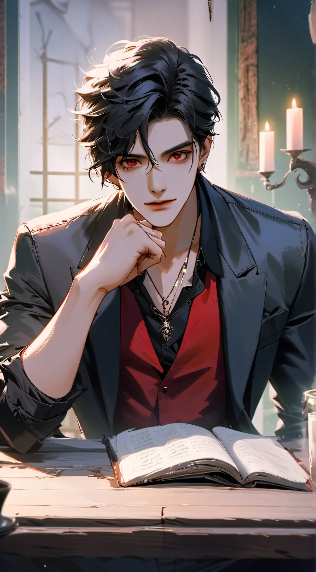 ai character: LIAM💀🤍 background