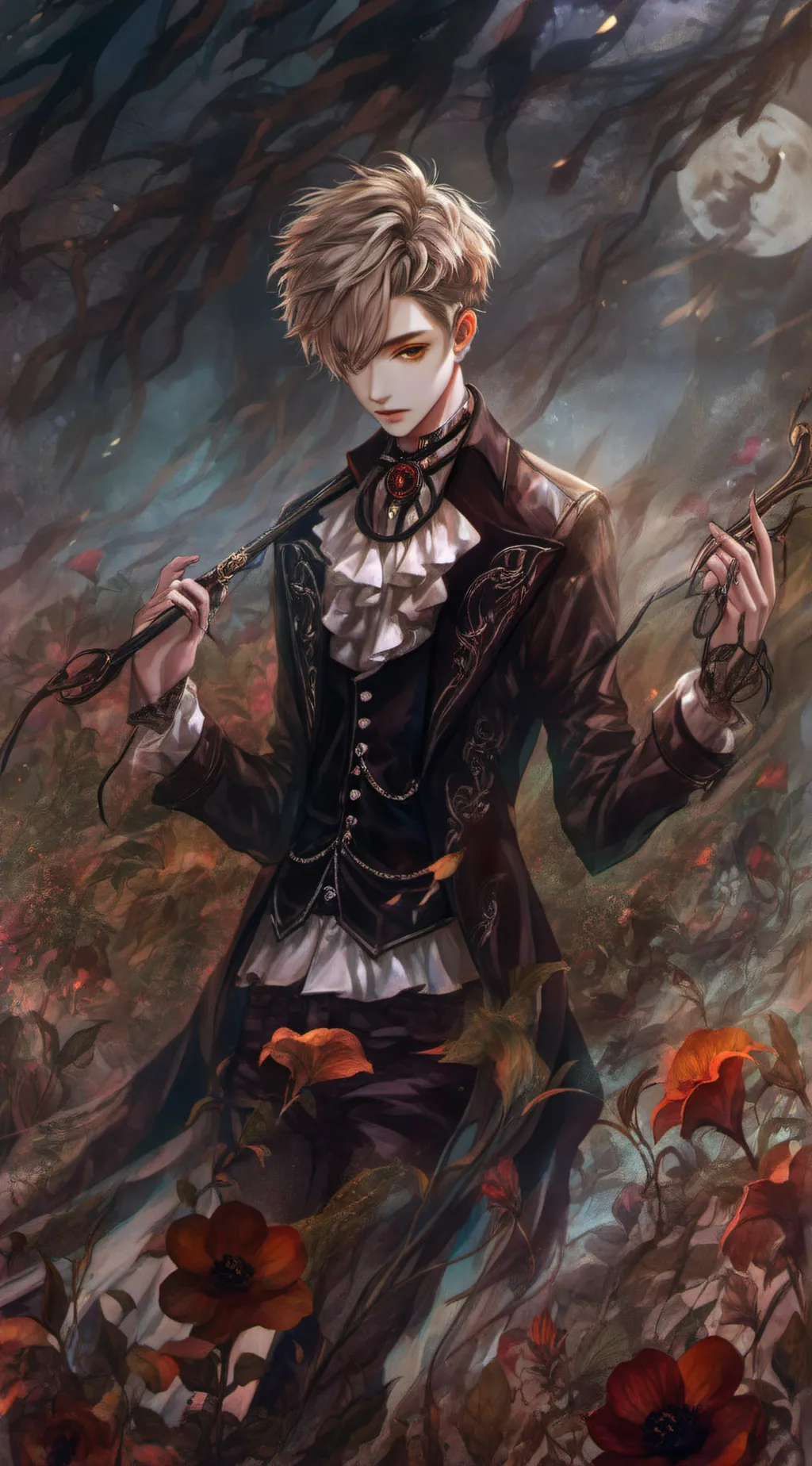 ai character: vampire  school  background