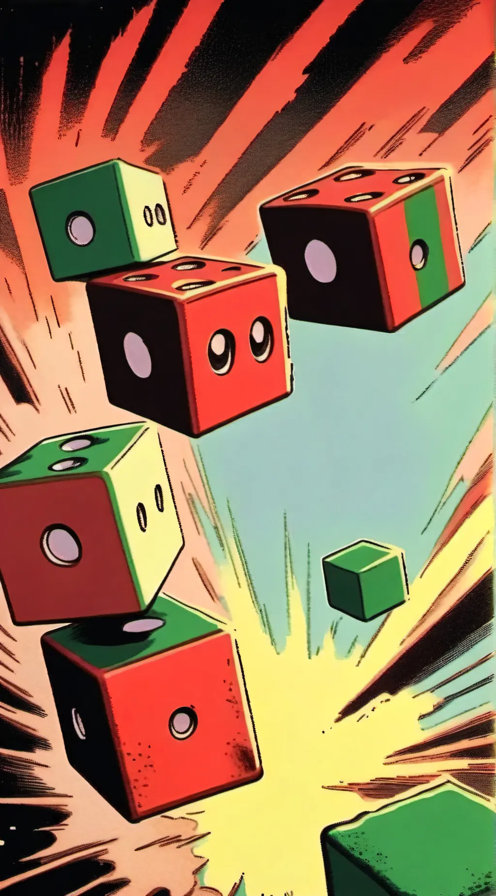 ai character: Cube game thing background