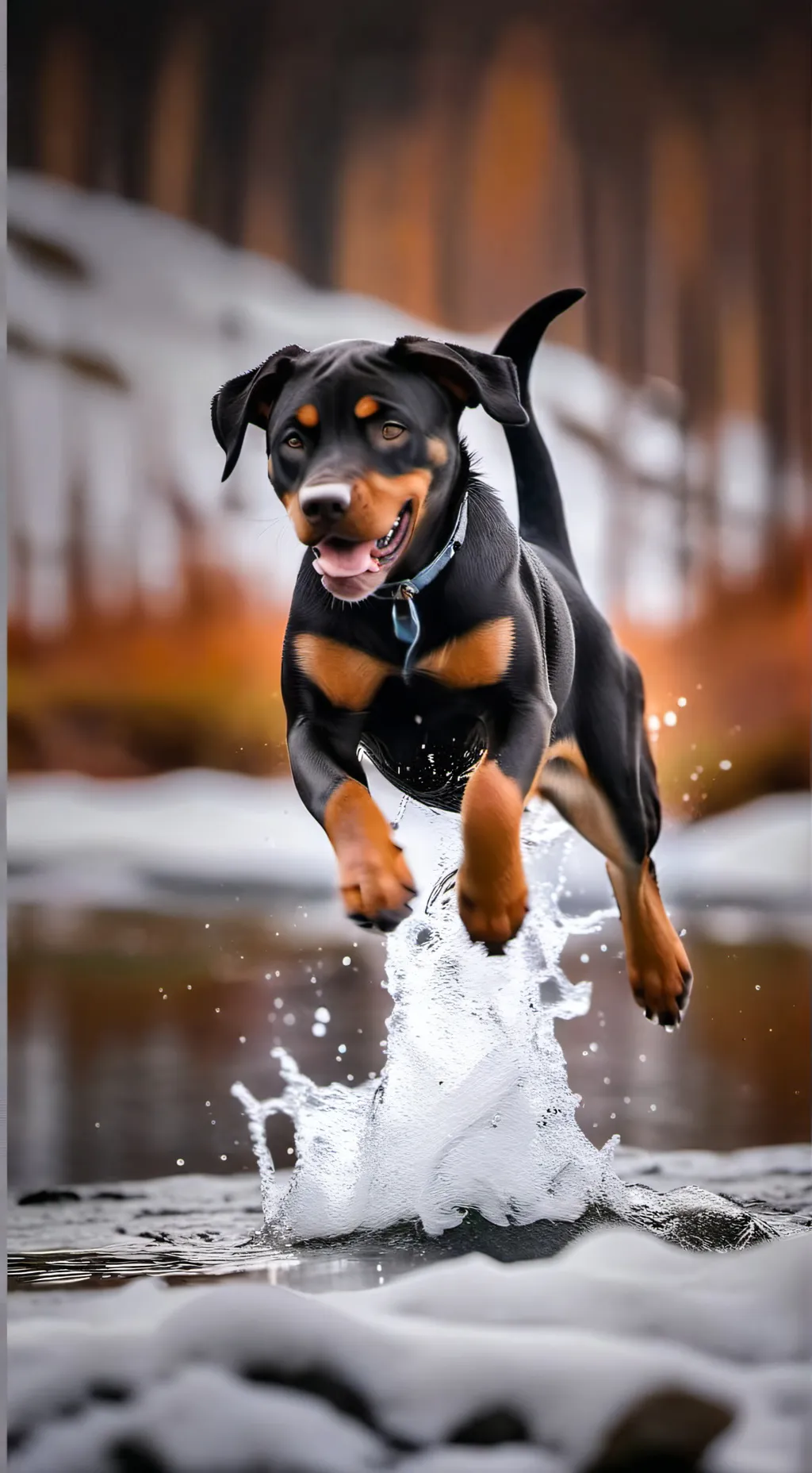 ai character: cute puppy  background