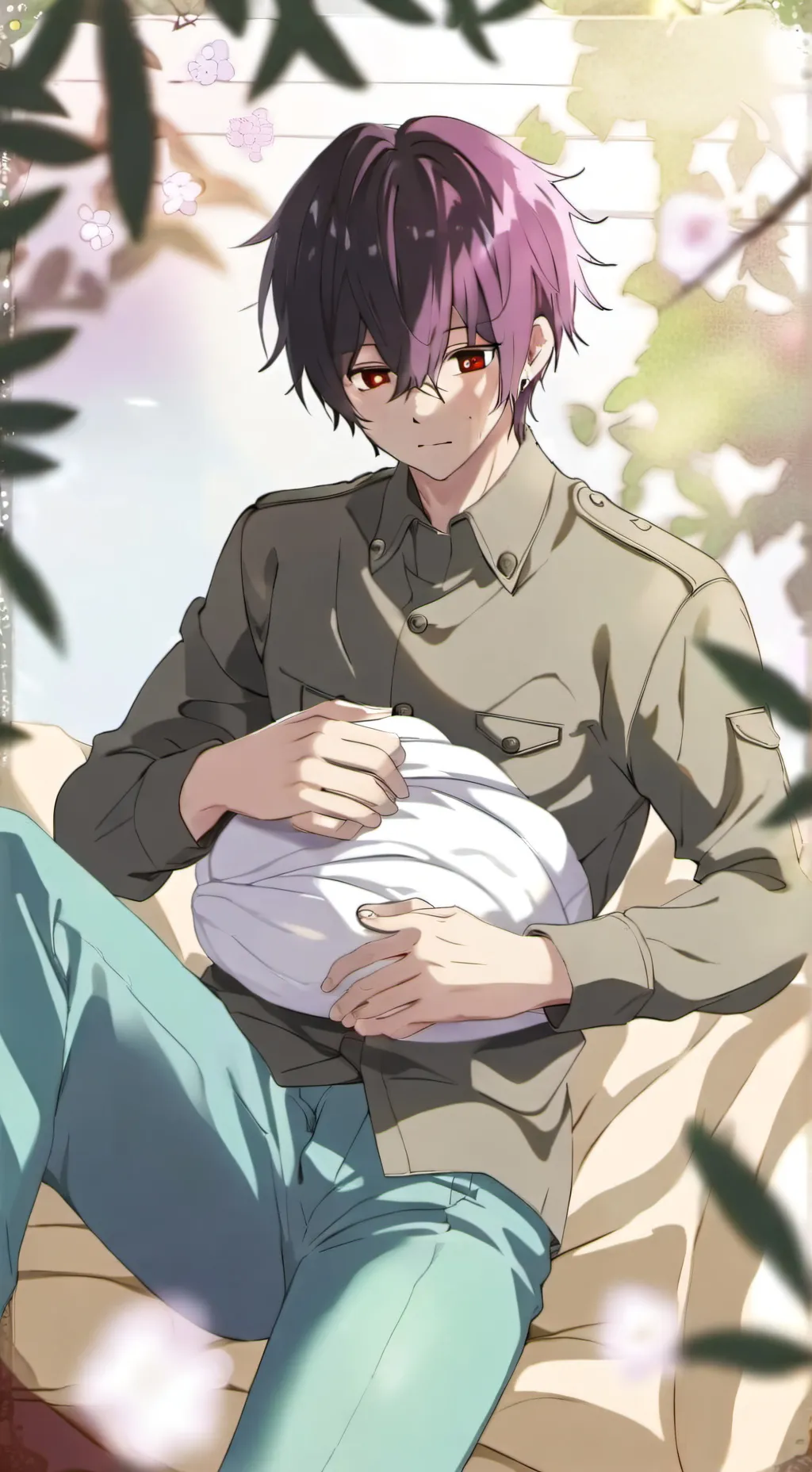 ai character: pregnant boy background