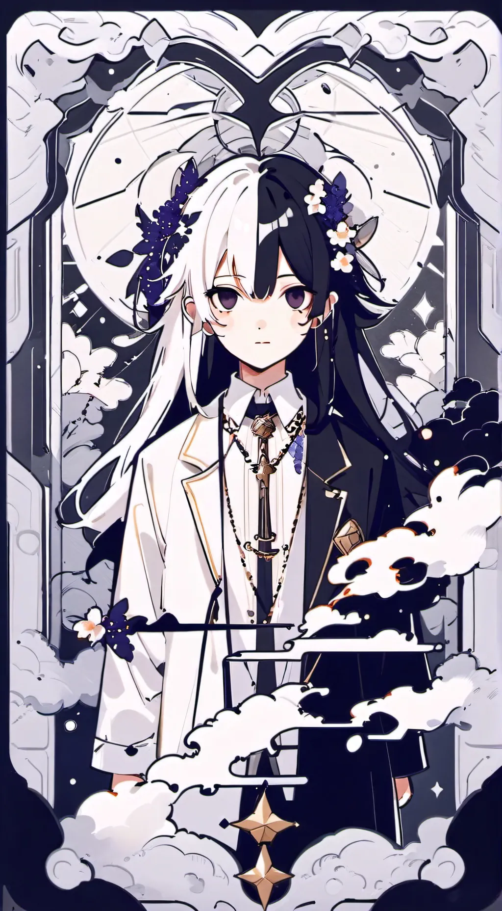ai character: Moon background