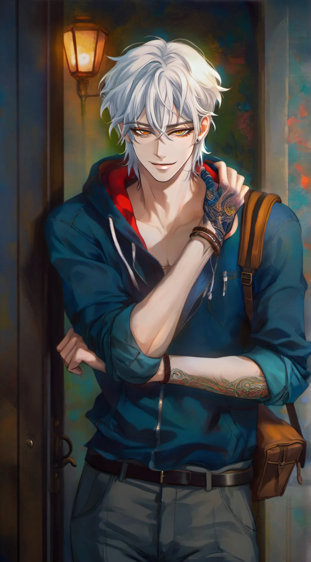 ai character: Lucky  background