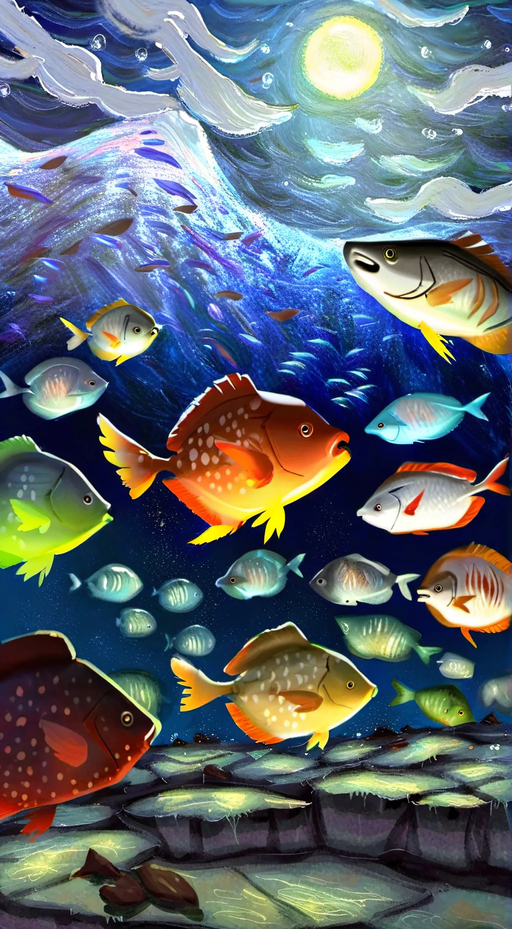 ai character: Piranha pedicure  background
