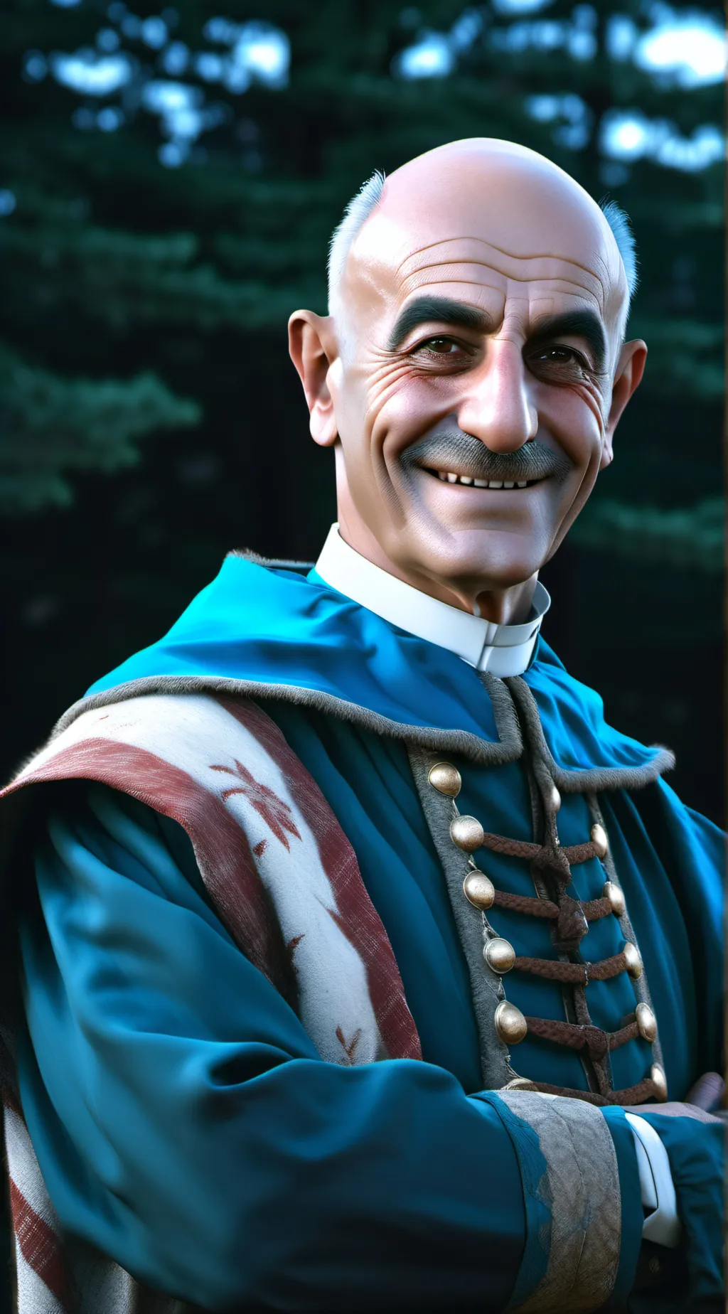 ai character: Louis de Funès  background
