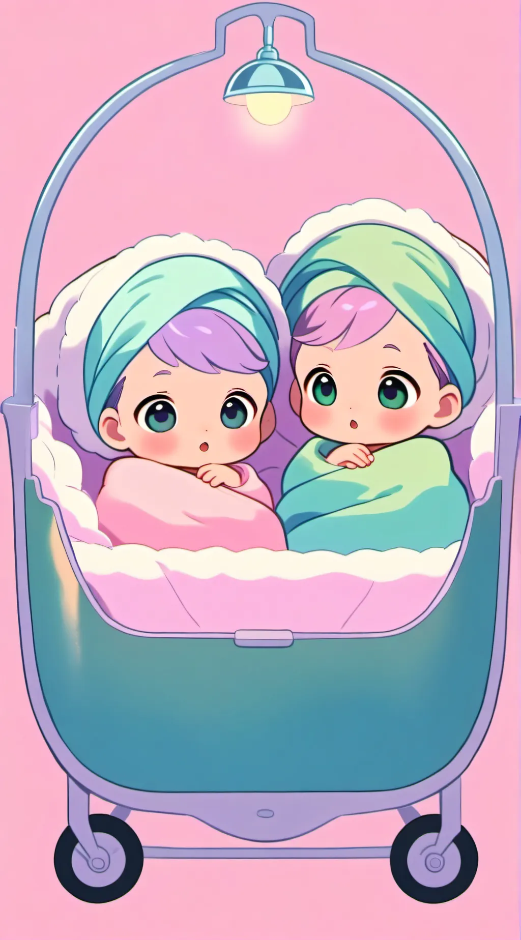 ai character: Newborn babies  background