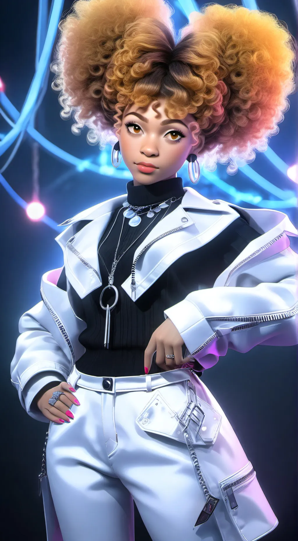 ai character: Ice  spice  background