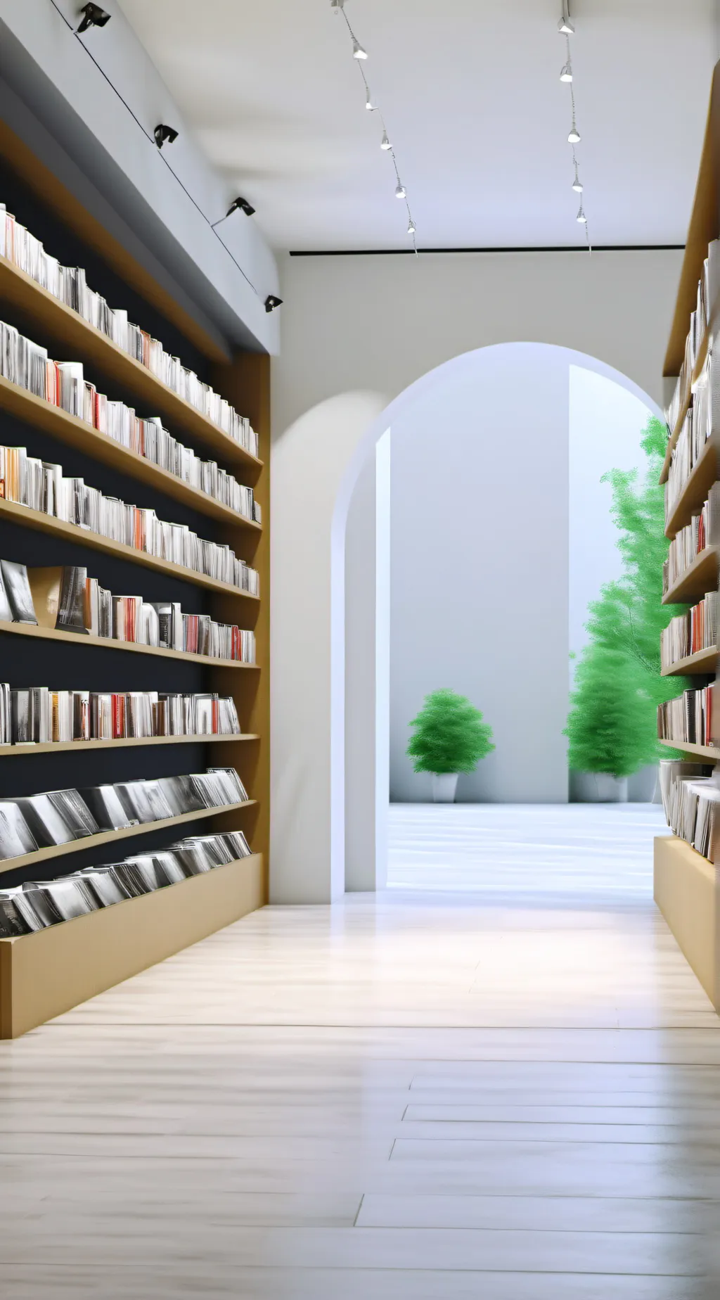 ai character: bookstore  background