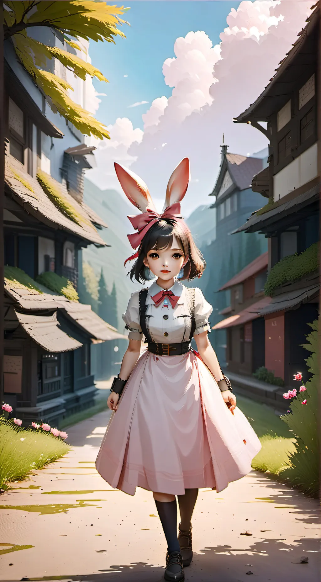 ai character: Pinki(Sprunki)  background