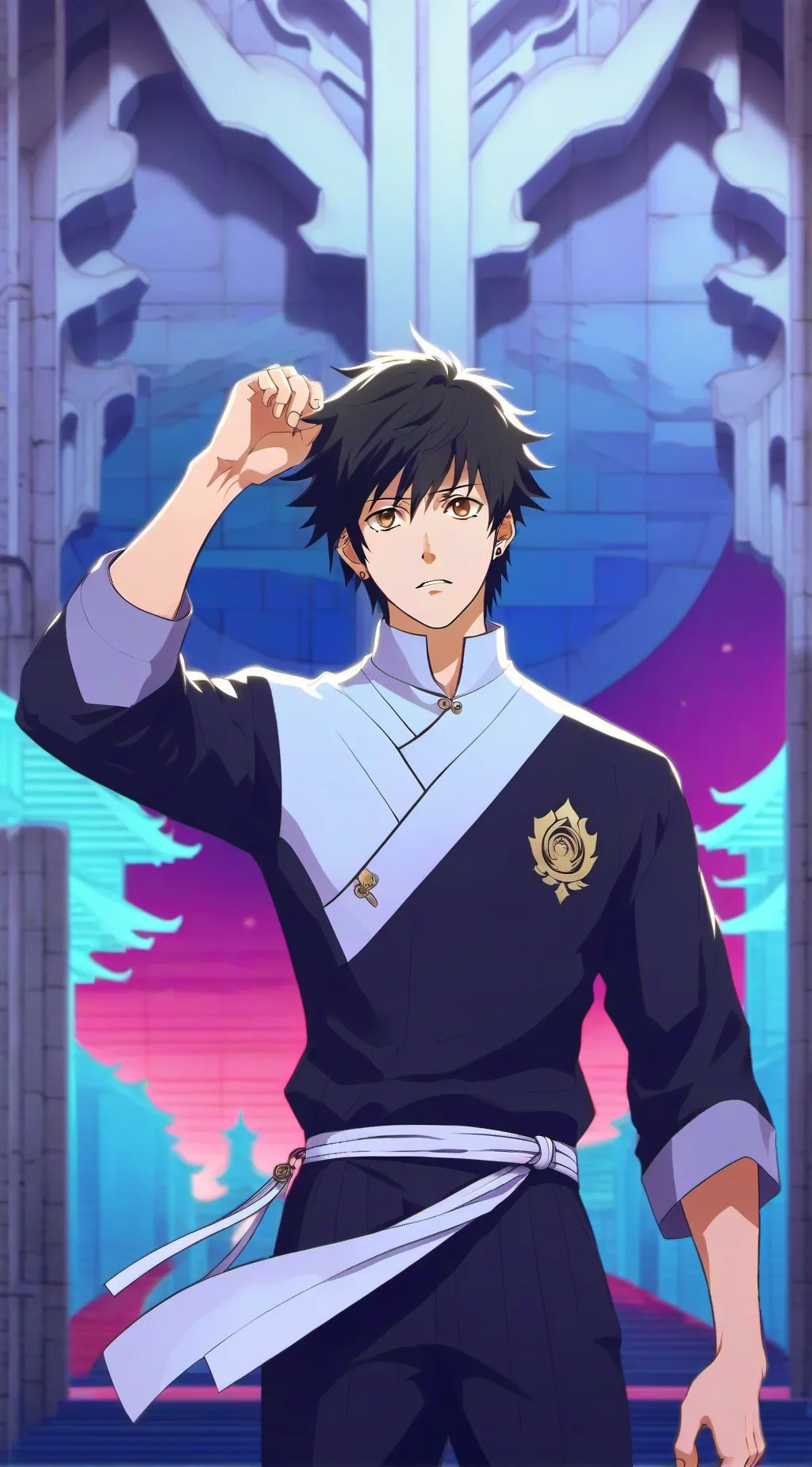 ai character: Yuta Okkotsu  background