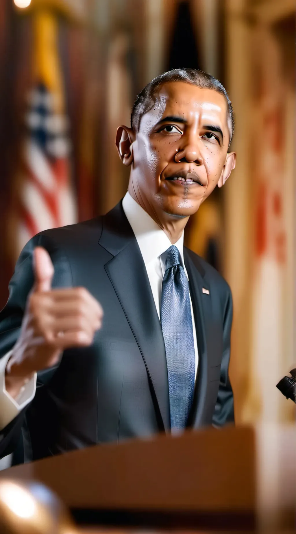 ai character: Barack Obama background