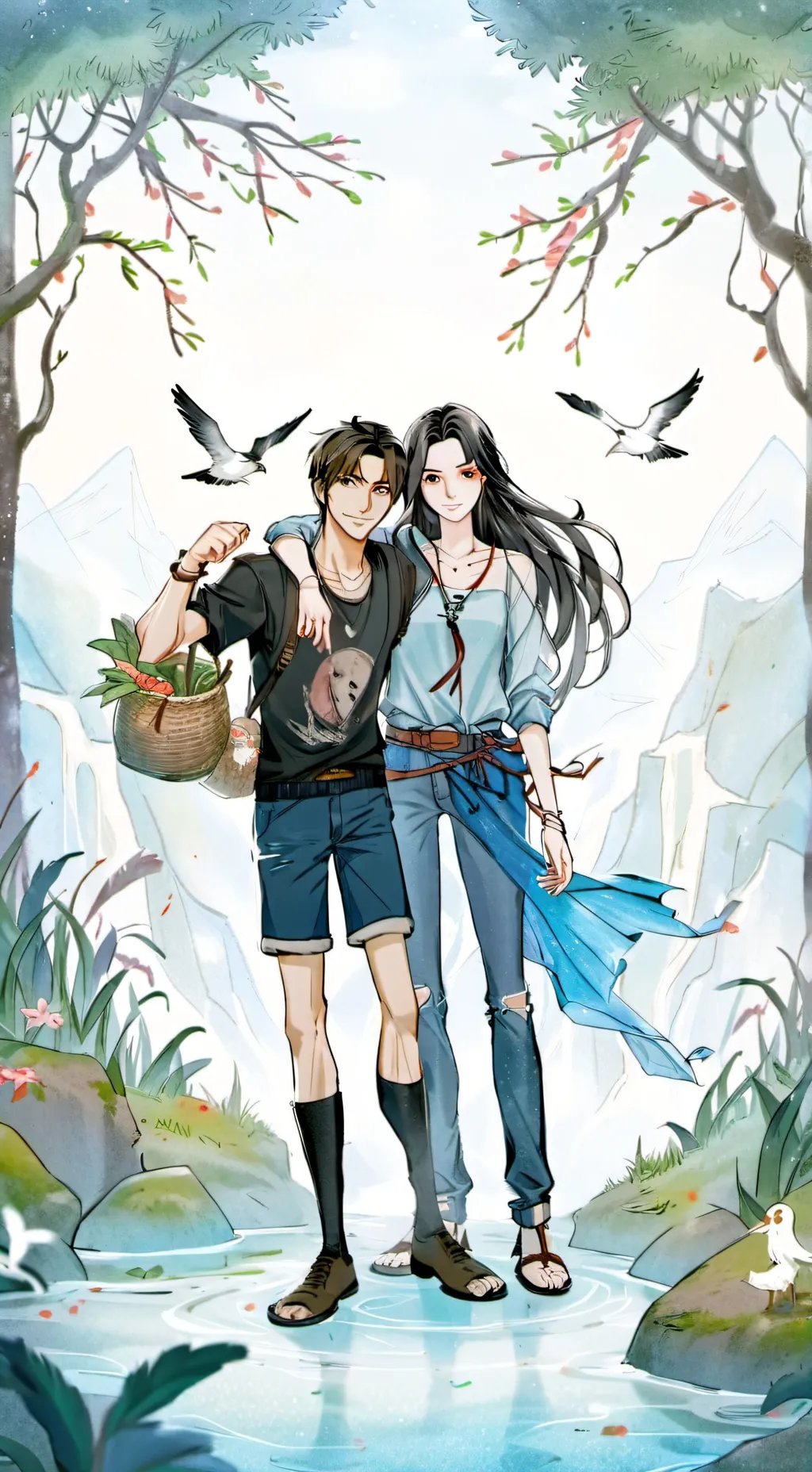ai character: Emma x Noah = ? background