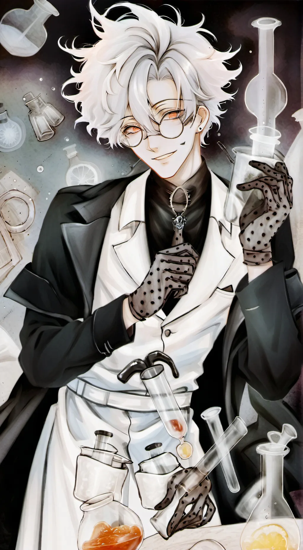 ai character: Mad scientist! background