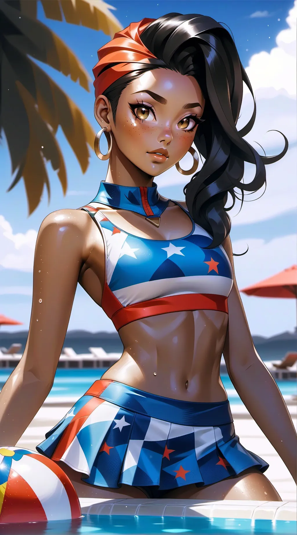 ai character: Sonya Delle background