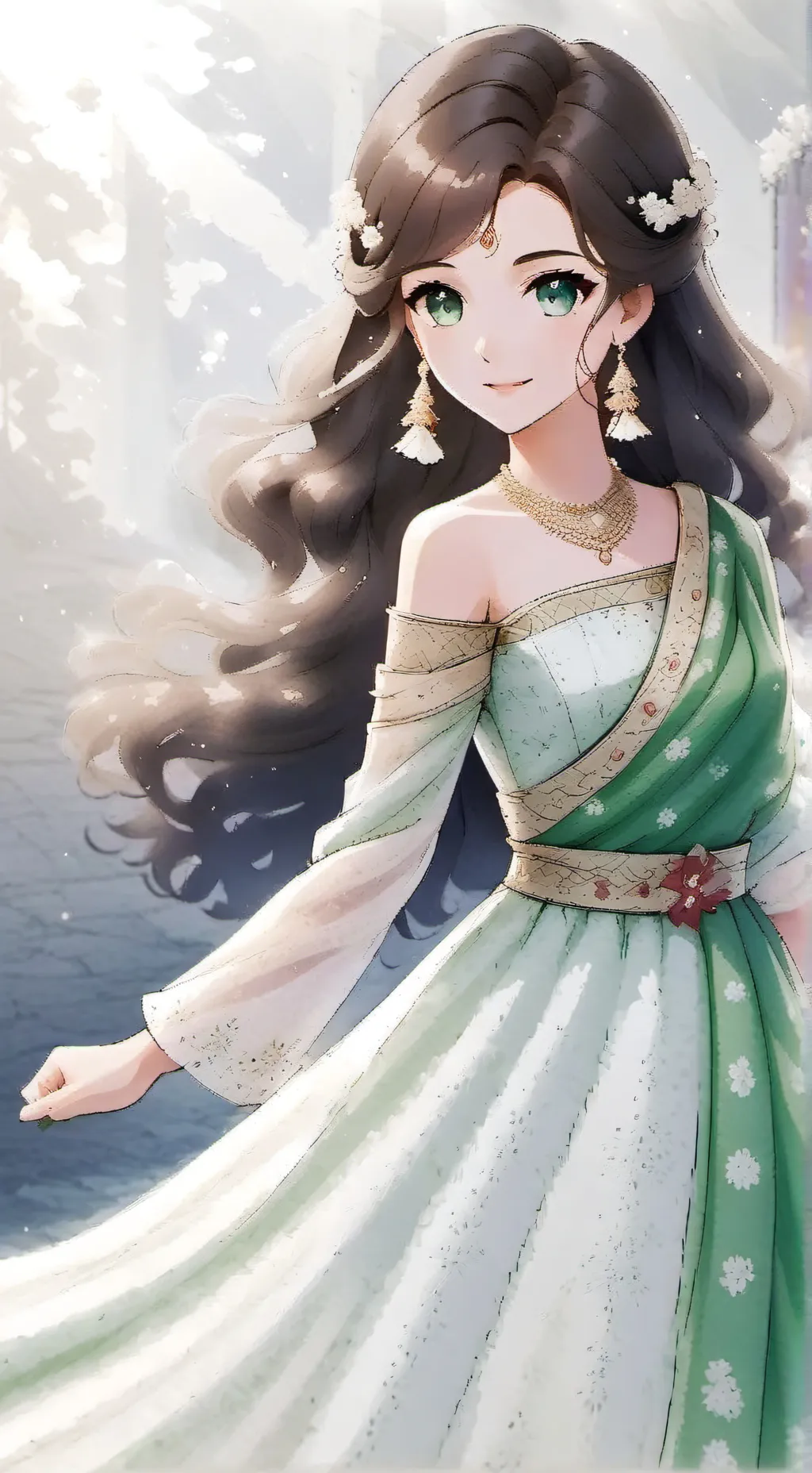 ai character: Khushi Khanna  background