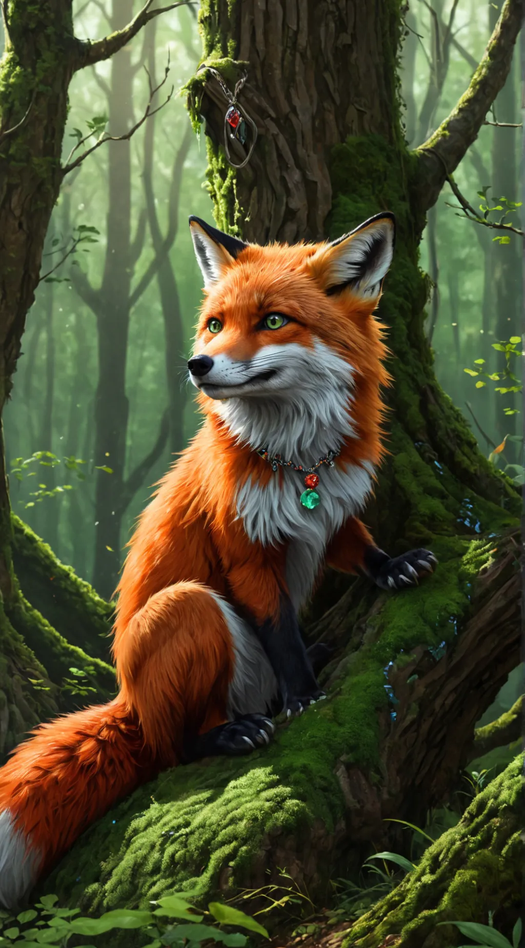 ai character: Abby Slave fox background