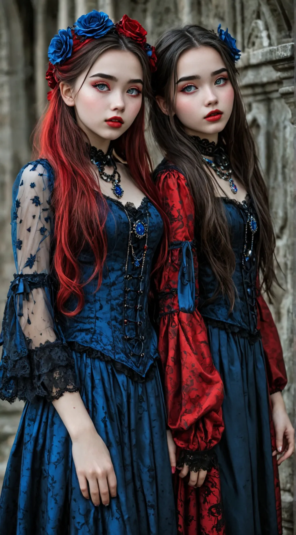 ai character: Red rover Twins background