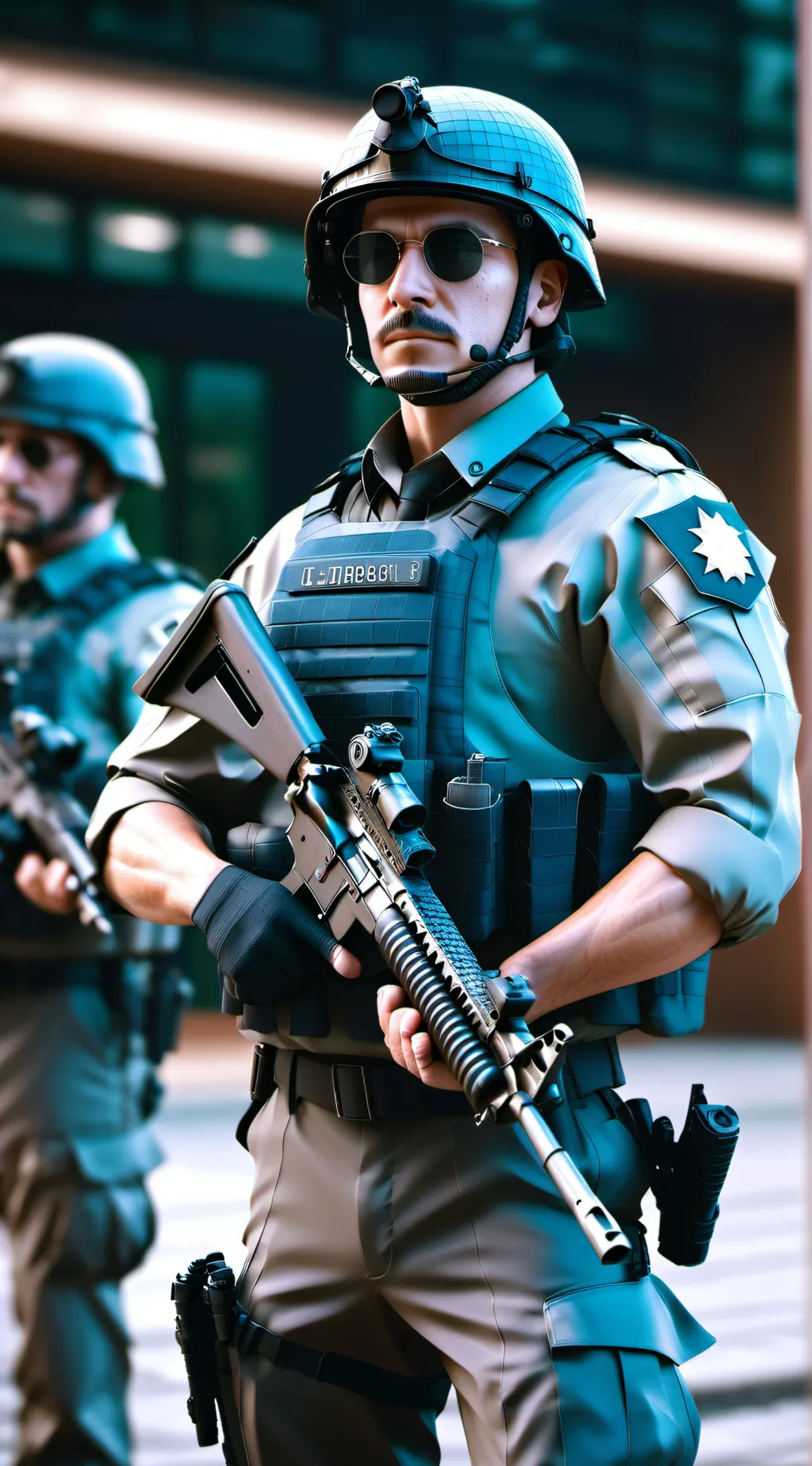 ai character: officer tom background
