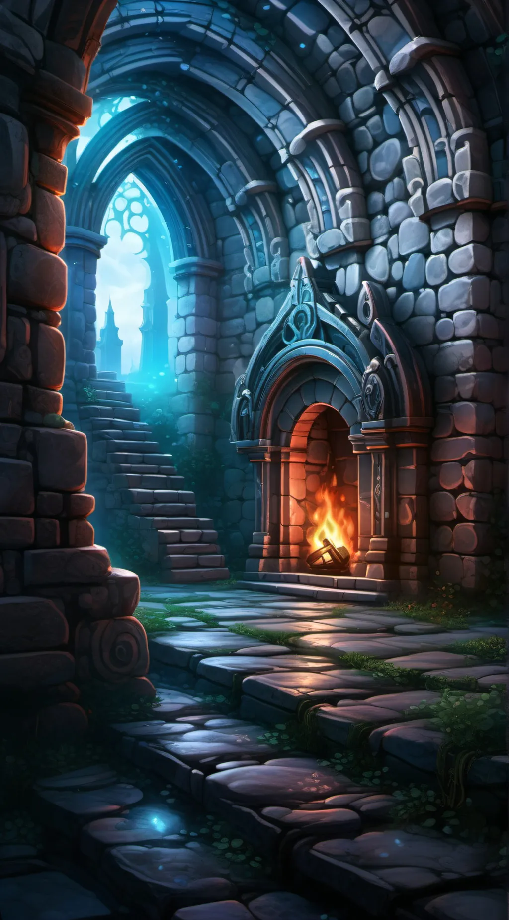 ai character: Labyrinth Maze background