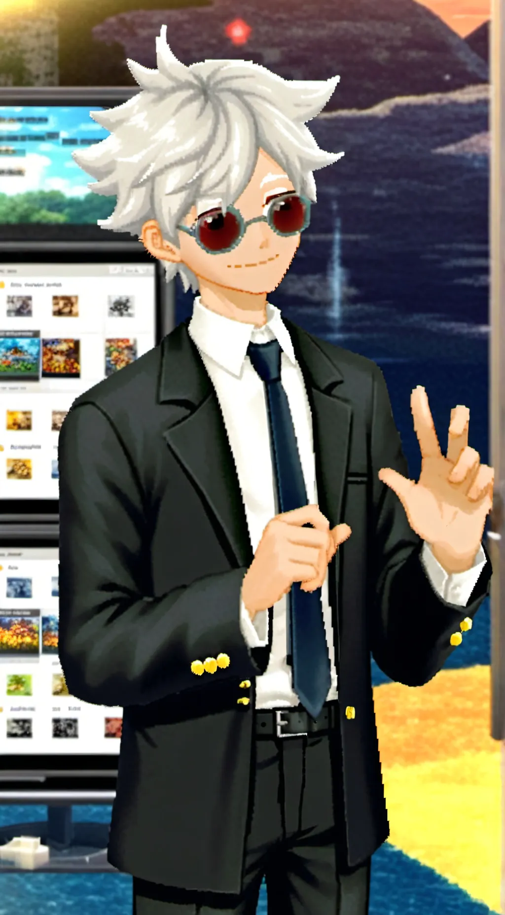 ai character: JJK AND CURSE background