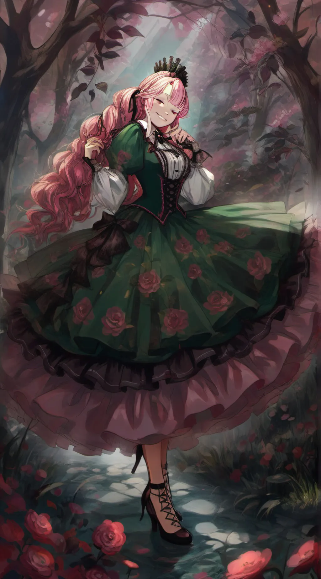 ai character: Mitsuri kanroji  background