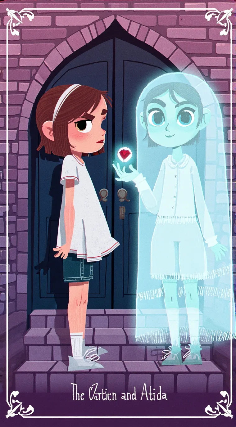 ai character: Ruby x Sapphire background