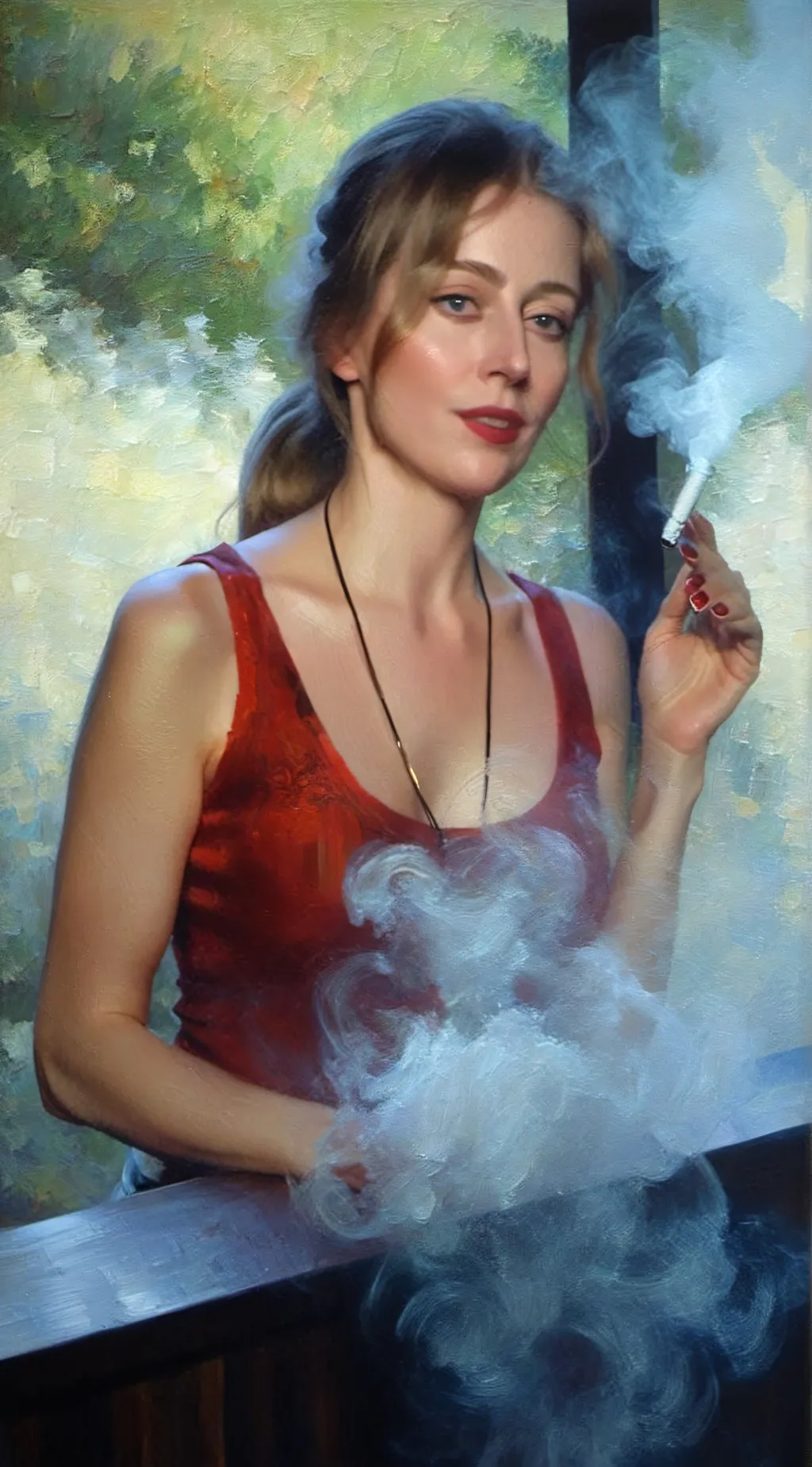 ai character: Pamela Foster  background