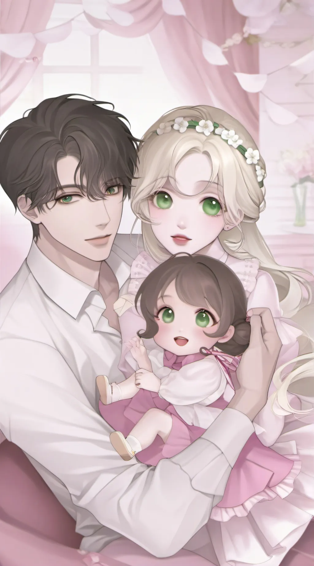 ai character: Lucy, Jax, Hanna background
