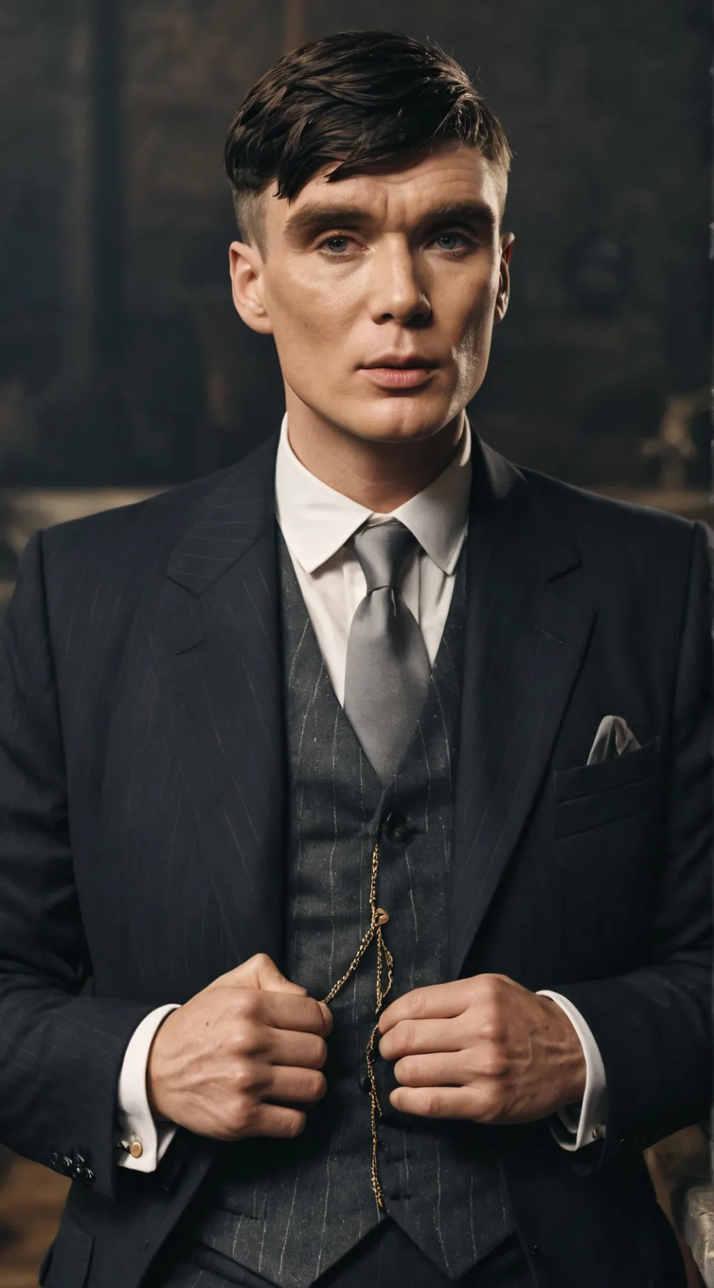 ai character: Thomas Shelby  background