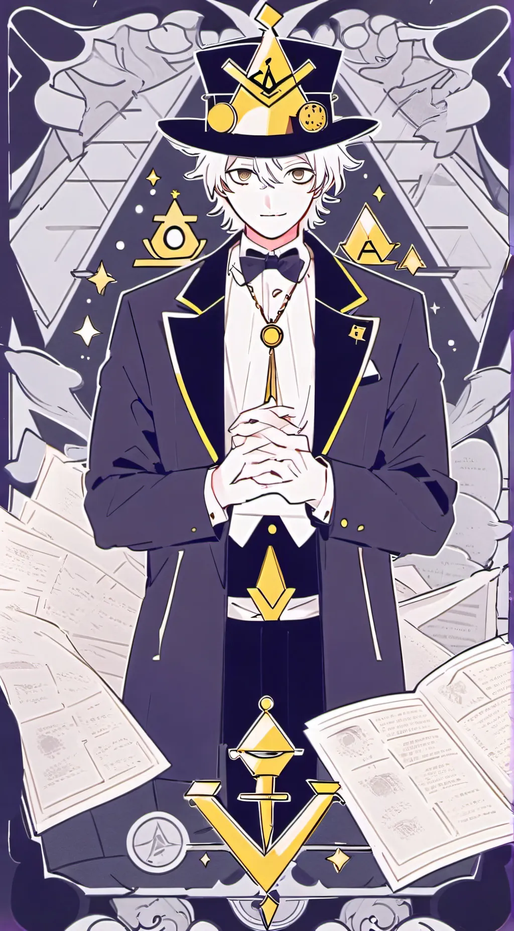 ai character: gravity👁falls background