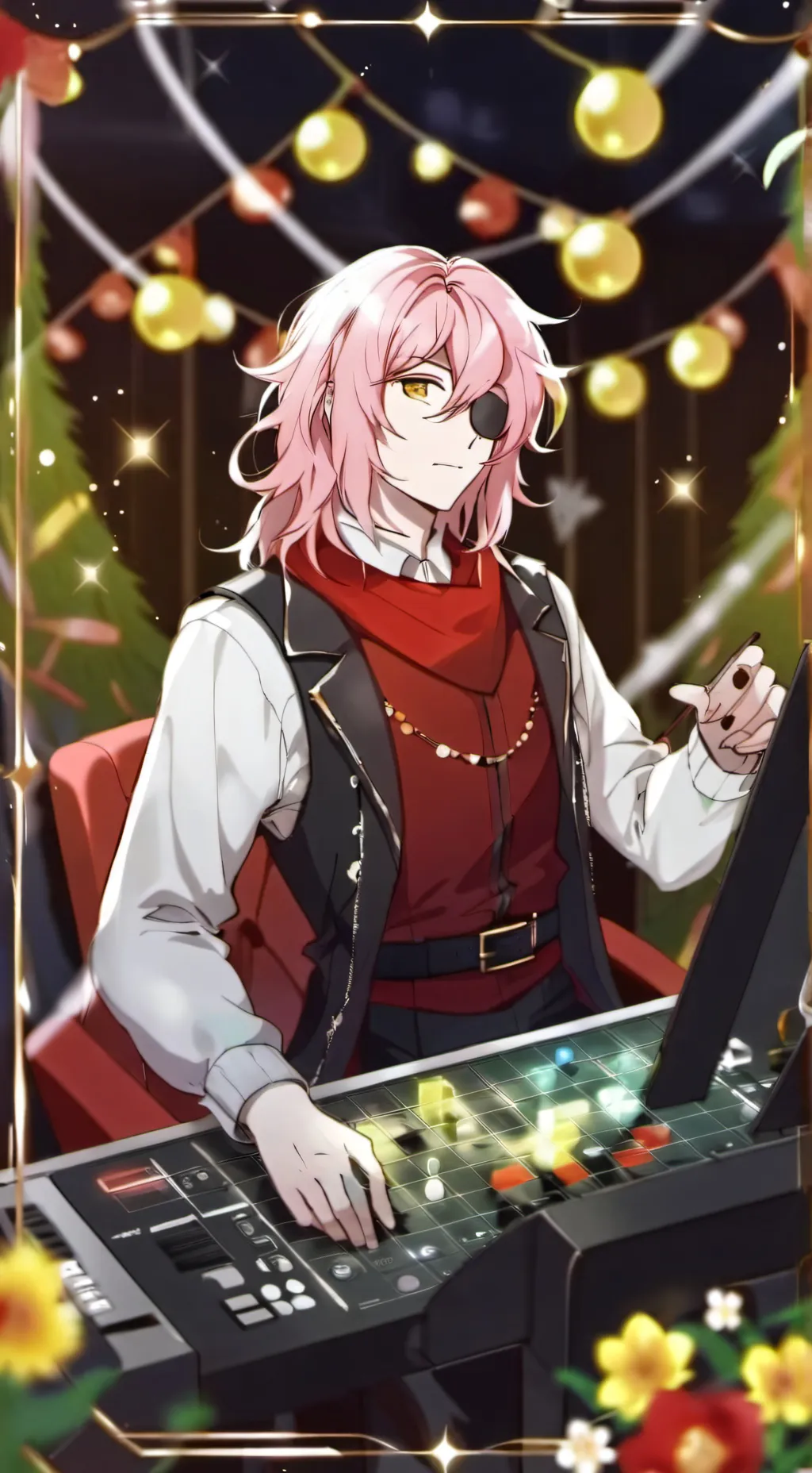 ai character: Techno background