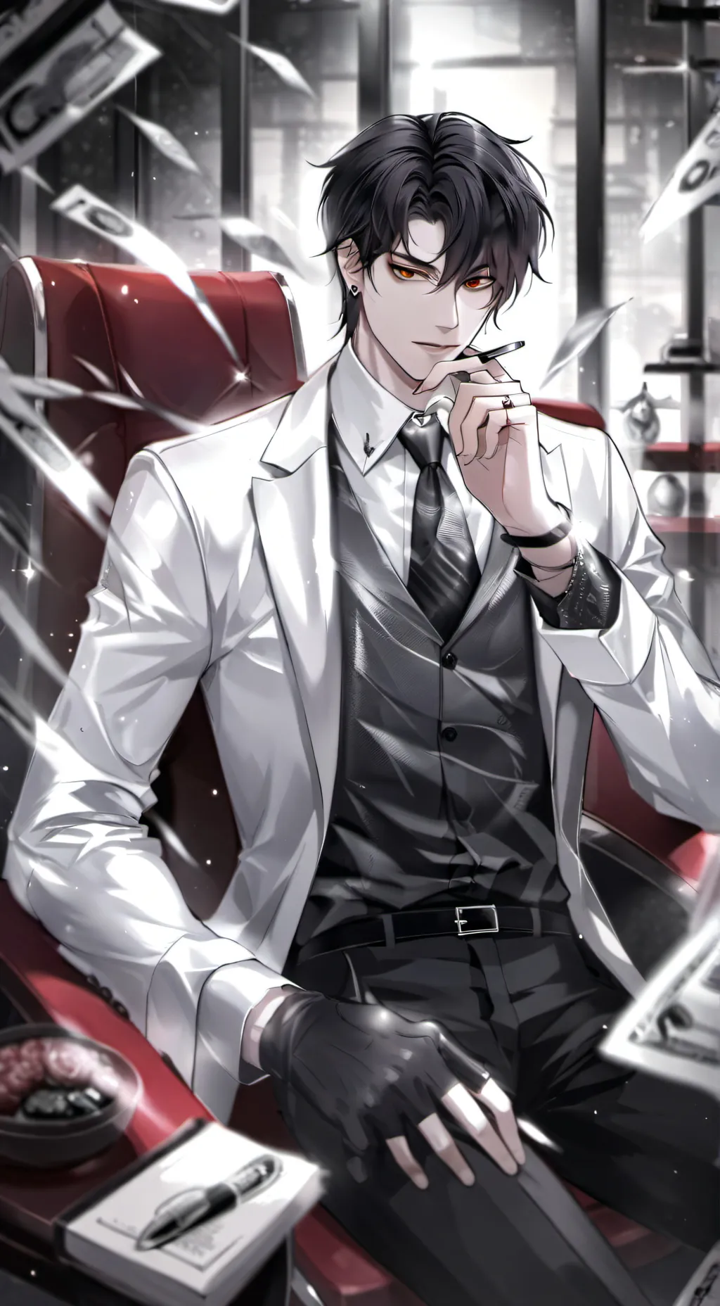 ai character: Mafia Boss Father background