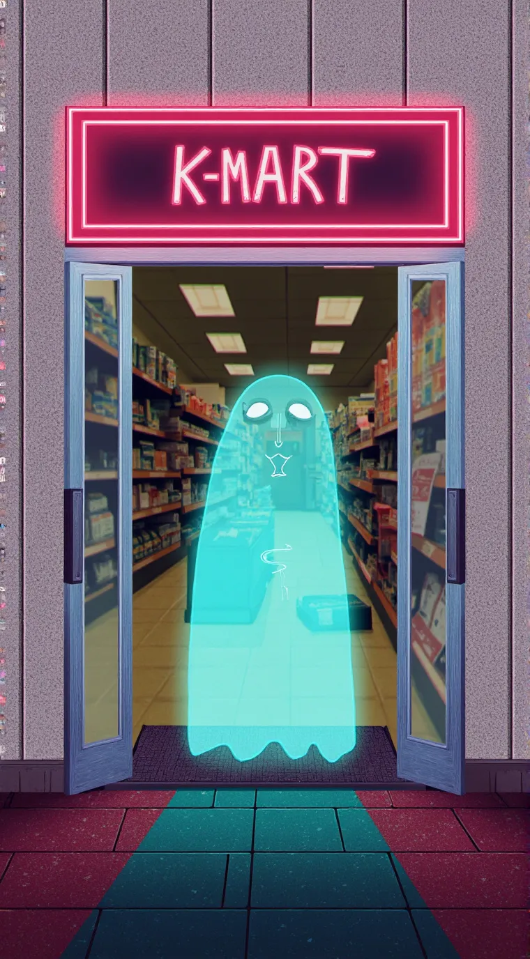 ai character: EDDSWORLD K-MART background