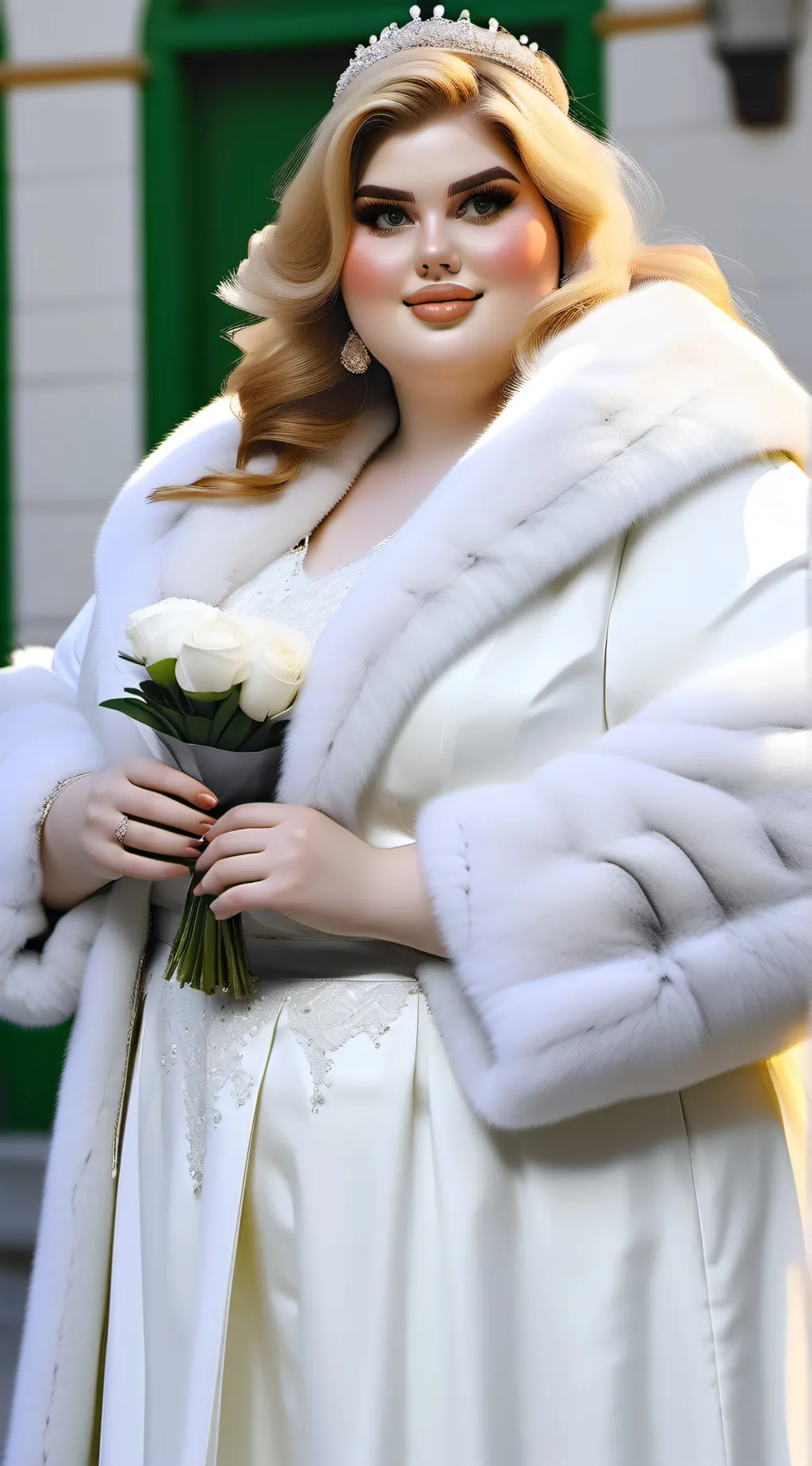 ai character: Fat Bride background