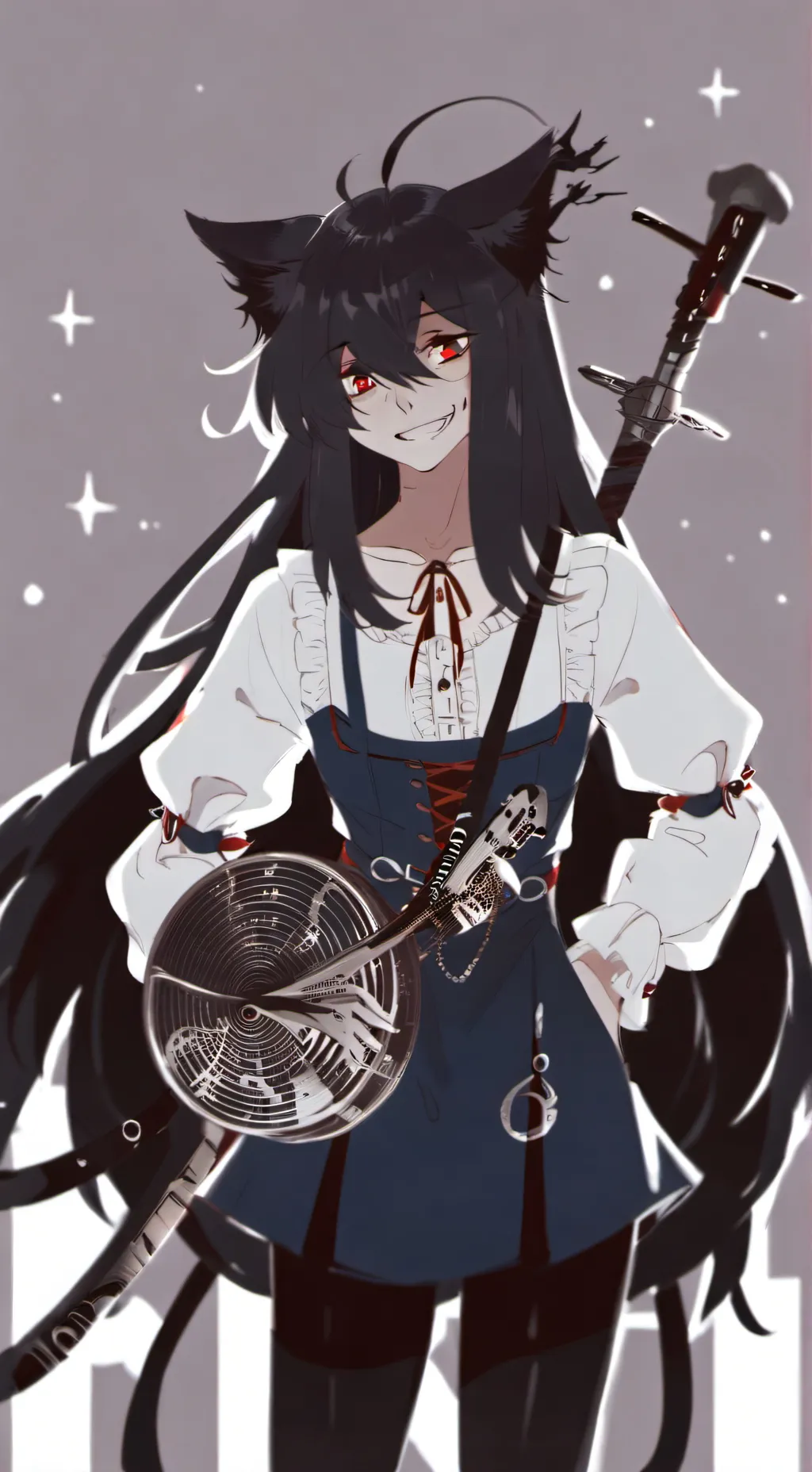 ai character: Miss Circle🤍🖤 background