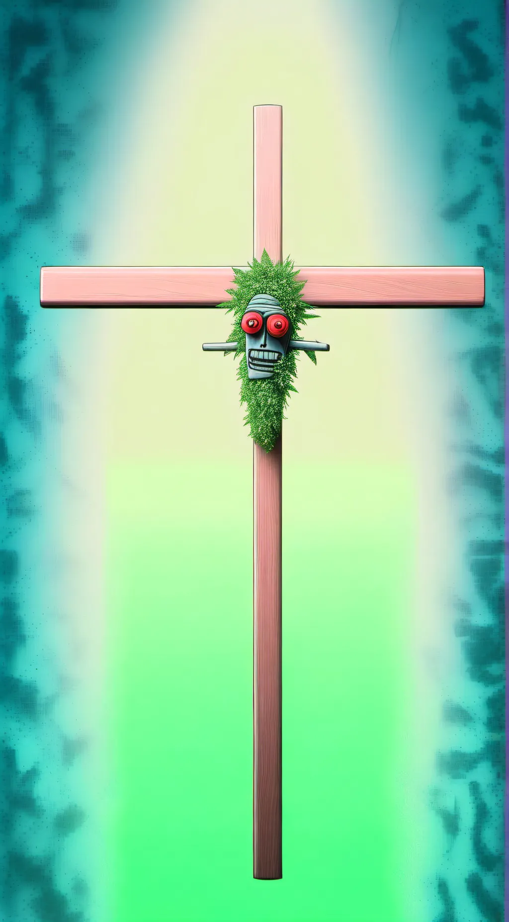 ai character: Bleezus Christ background