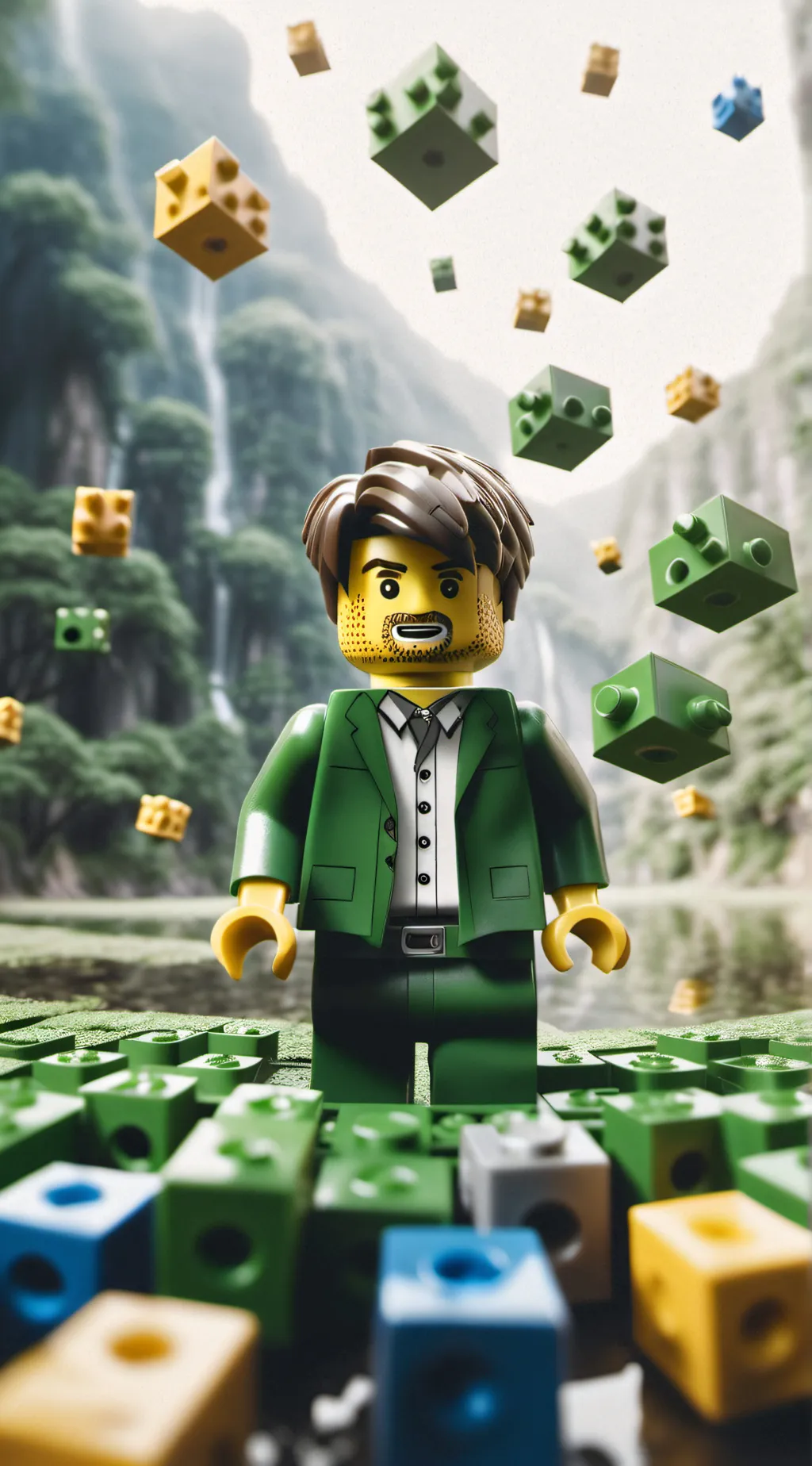 ai character: Roblox (Lego) background