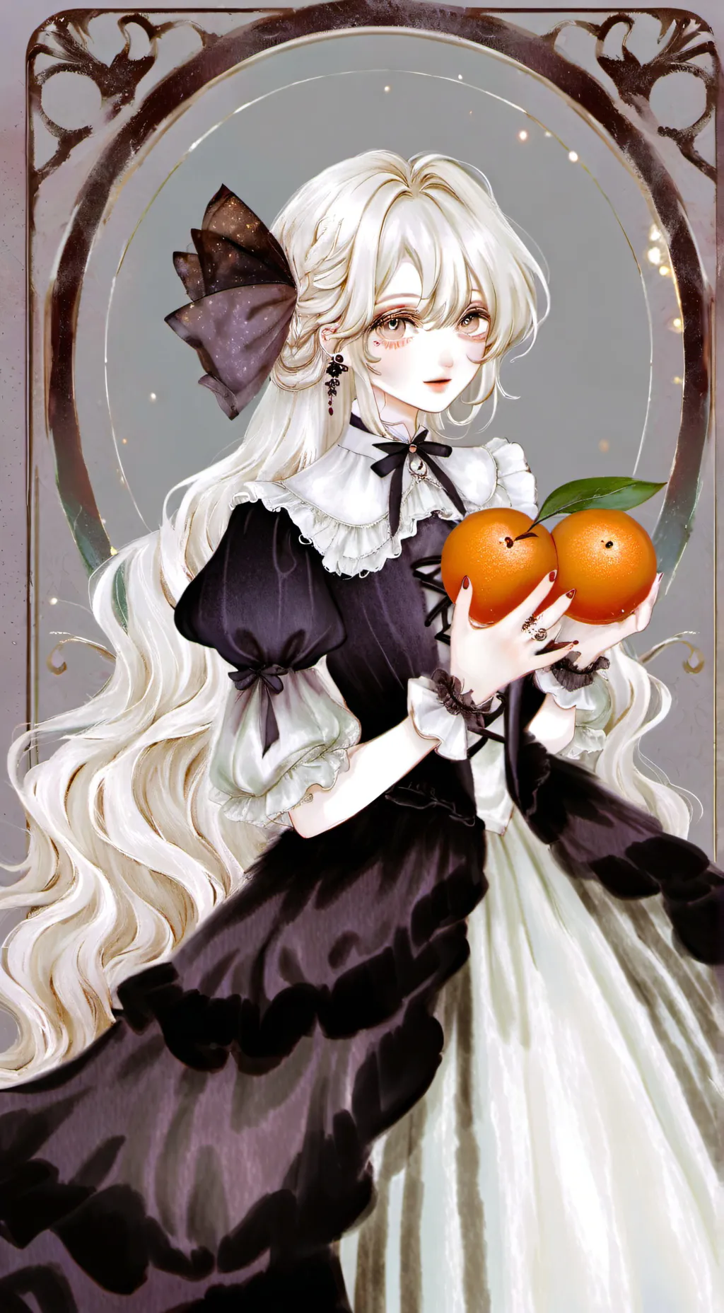 ai character: The orange background