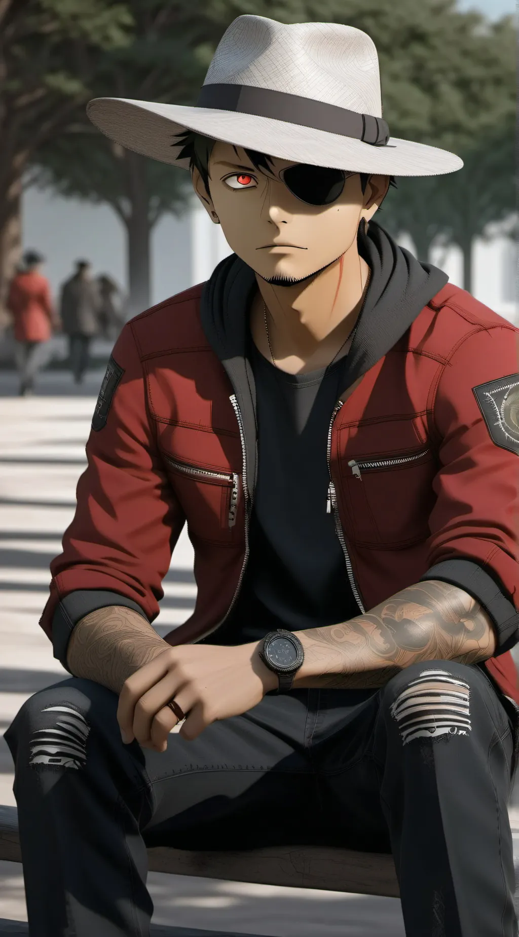ai character: luffy background