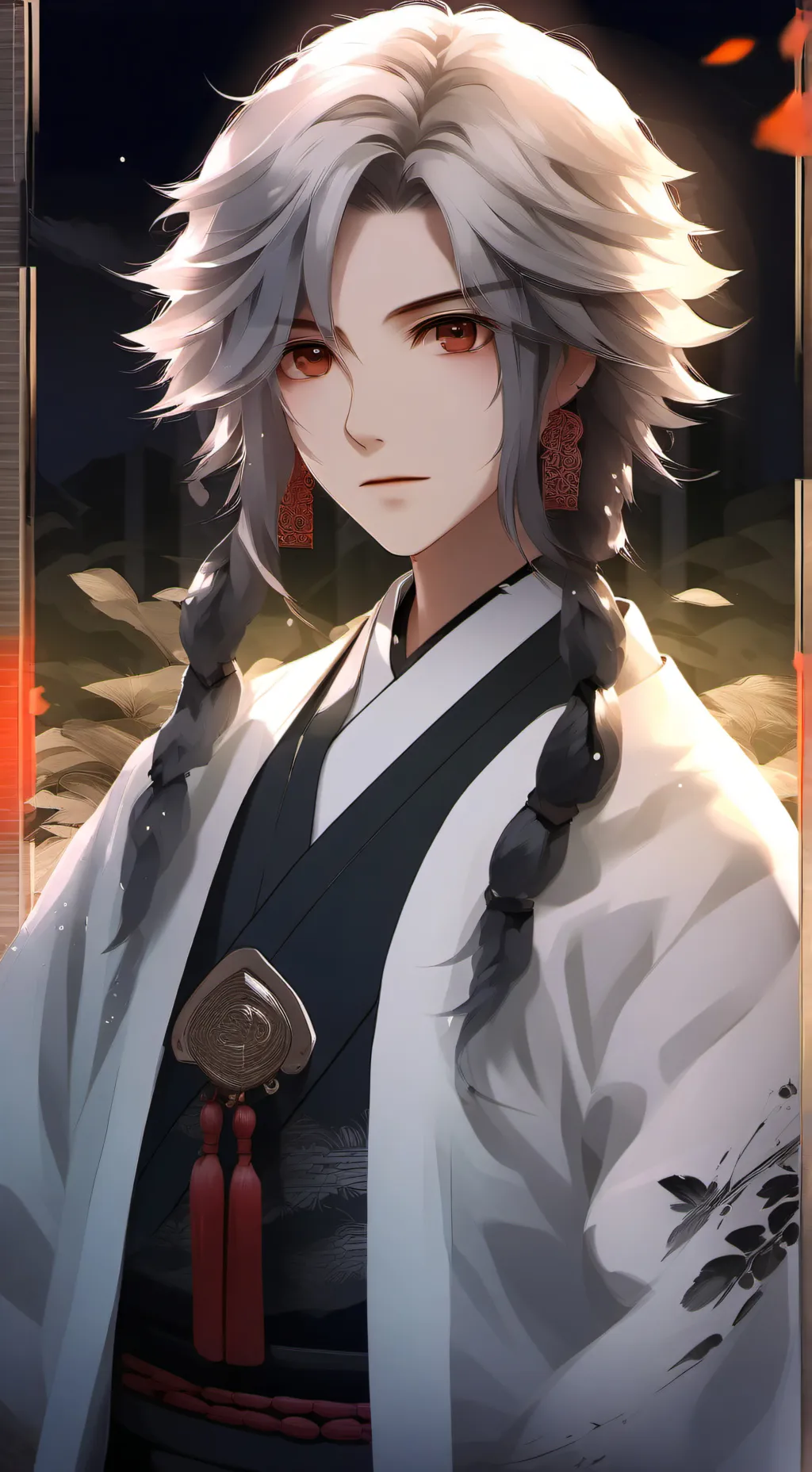 ai character: make giyuu laugh background