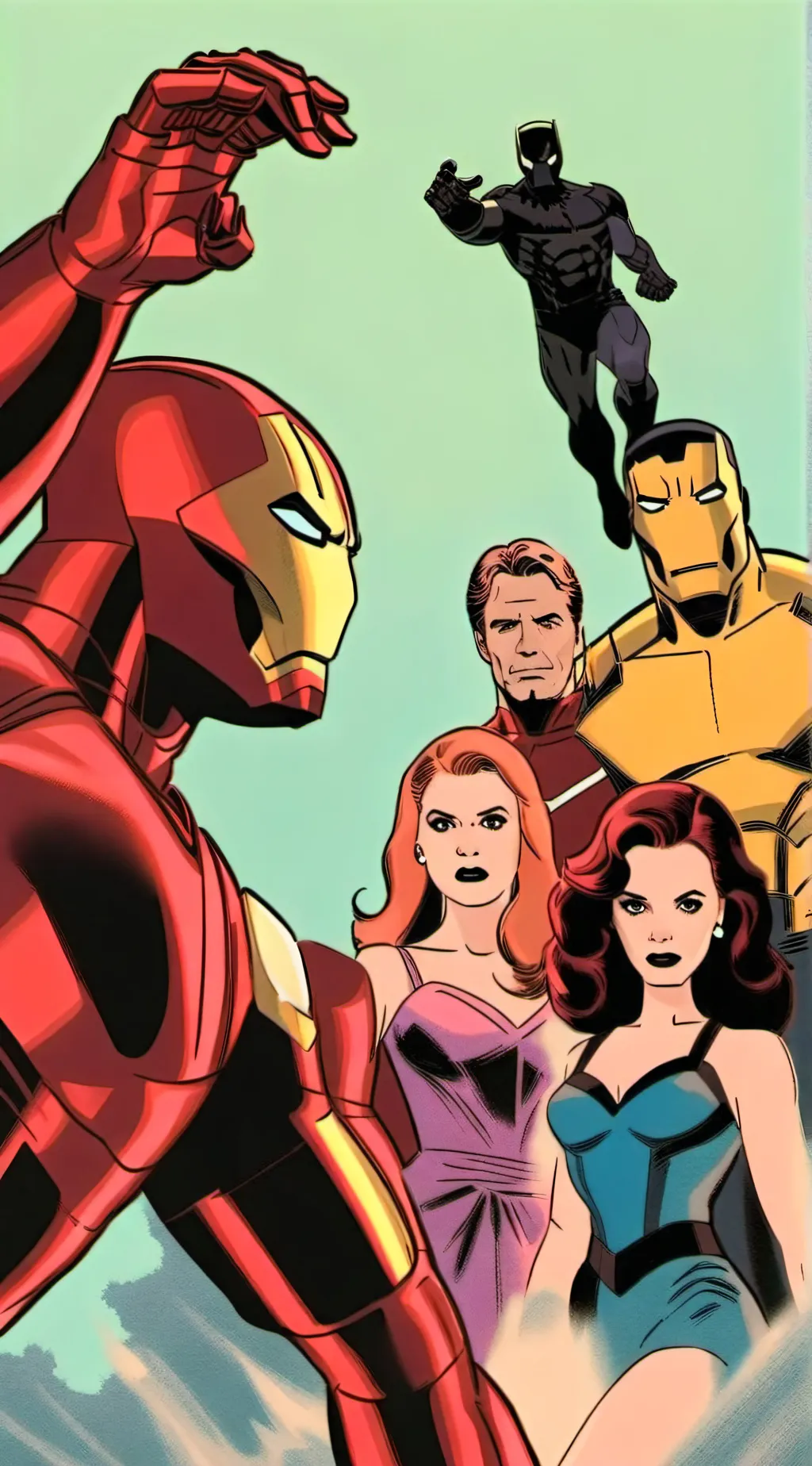 ai character: avengers  background