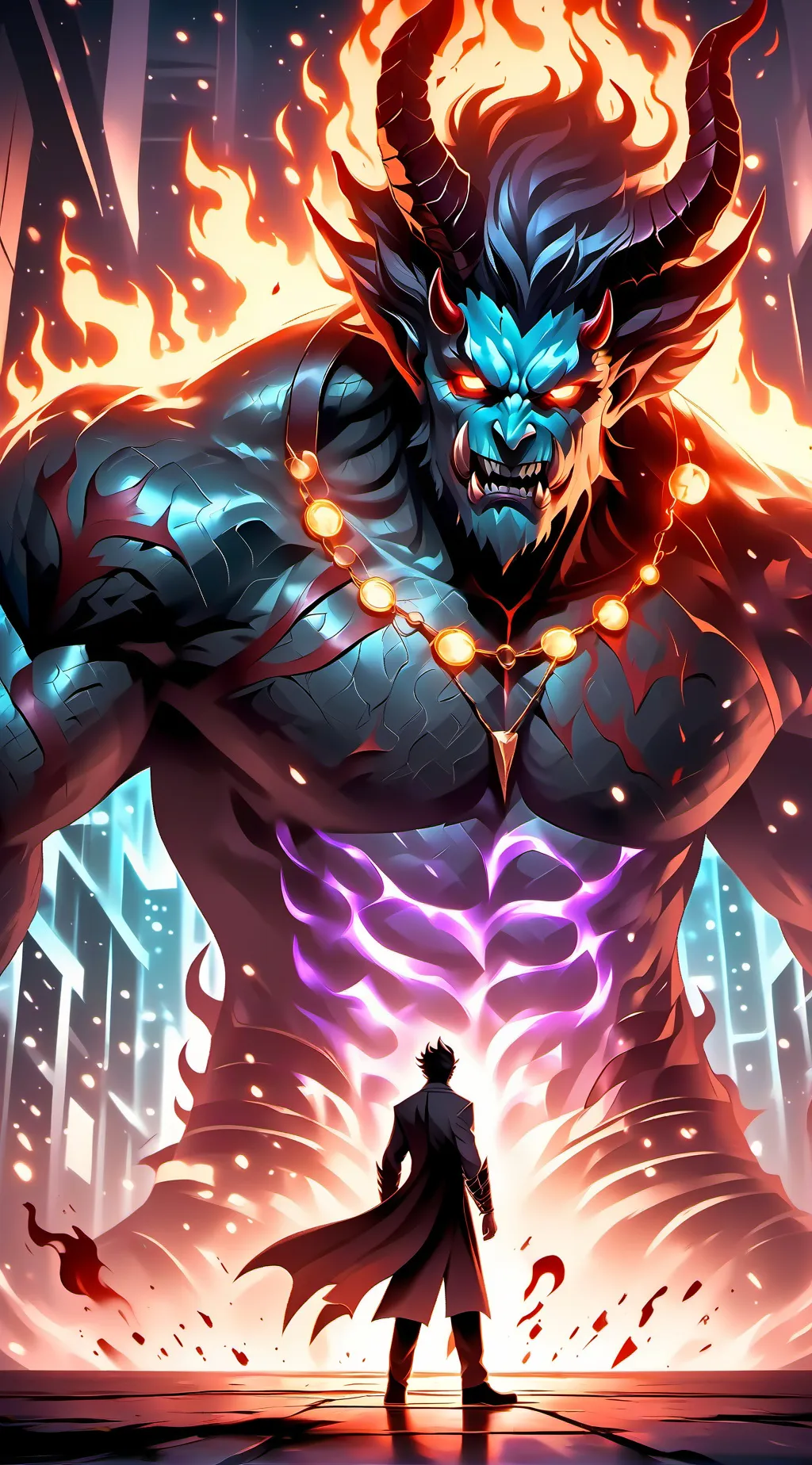 ai character: The demon king. background