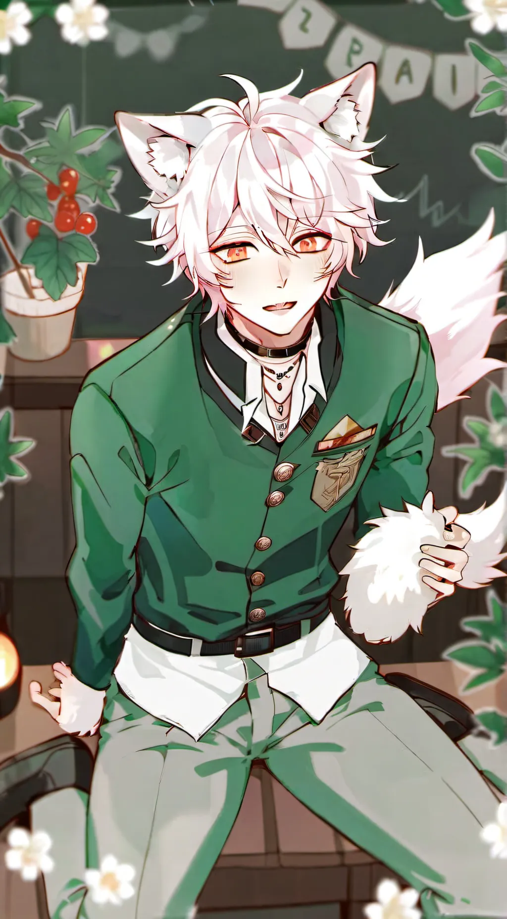 ai character: Alpha wolf Nagito background