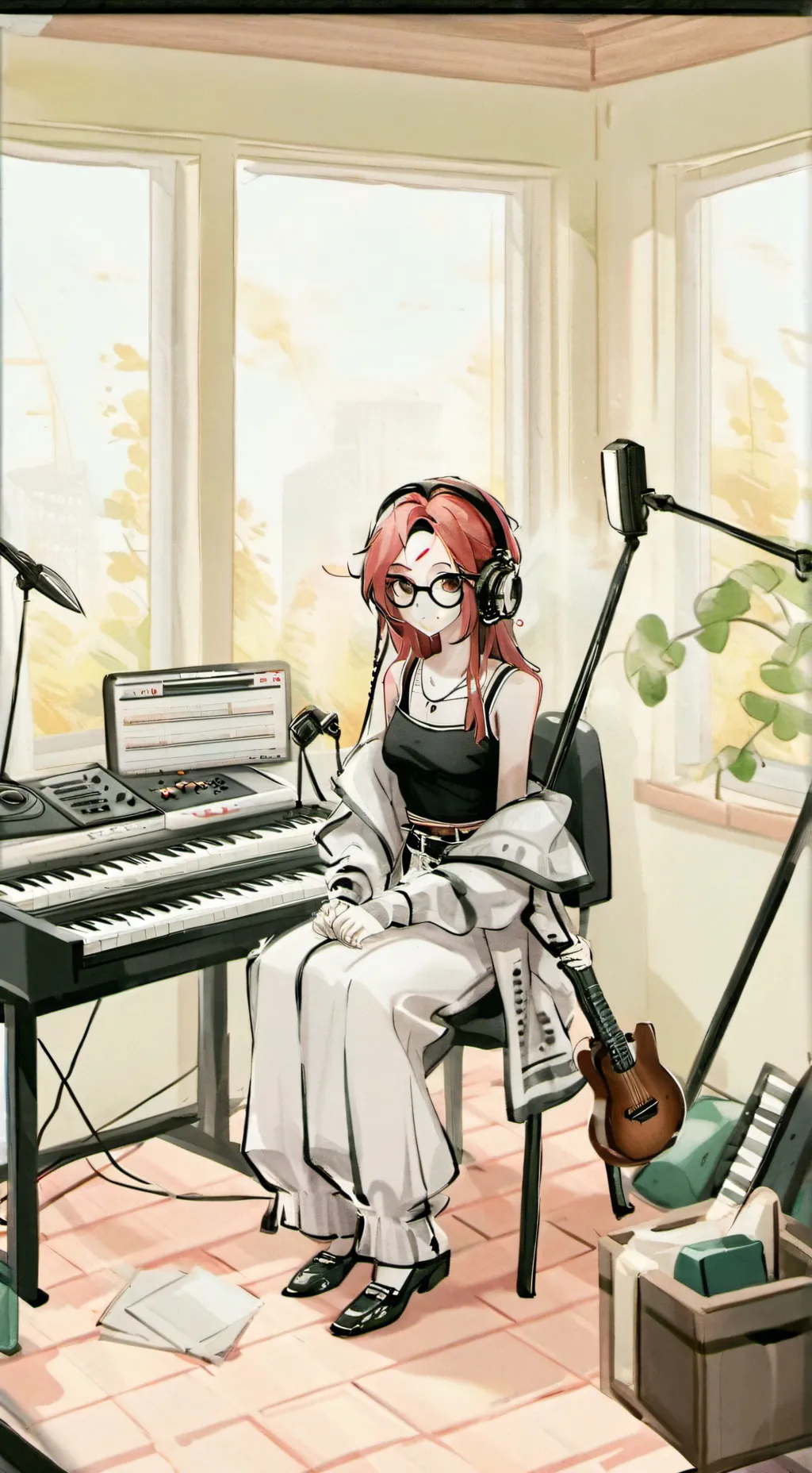 ai character: Amber background