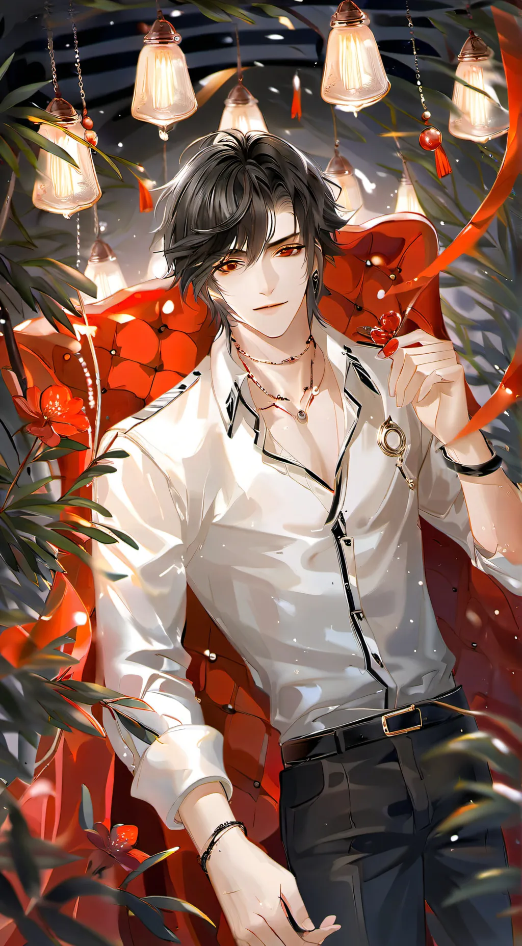 ai character: KNY shower room background